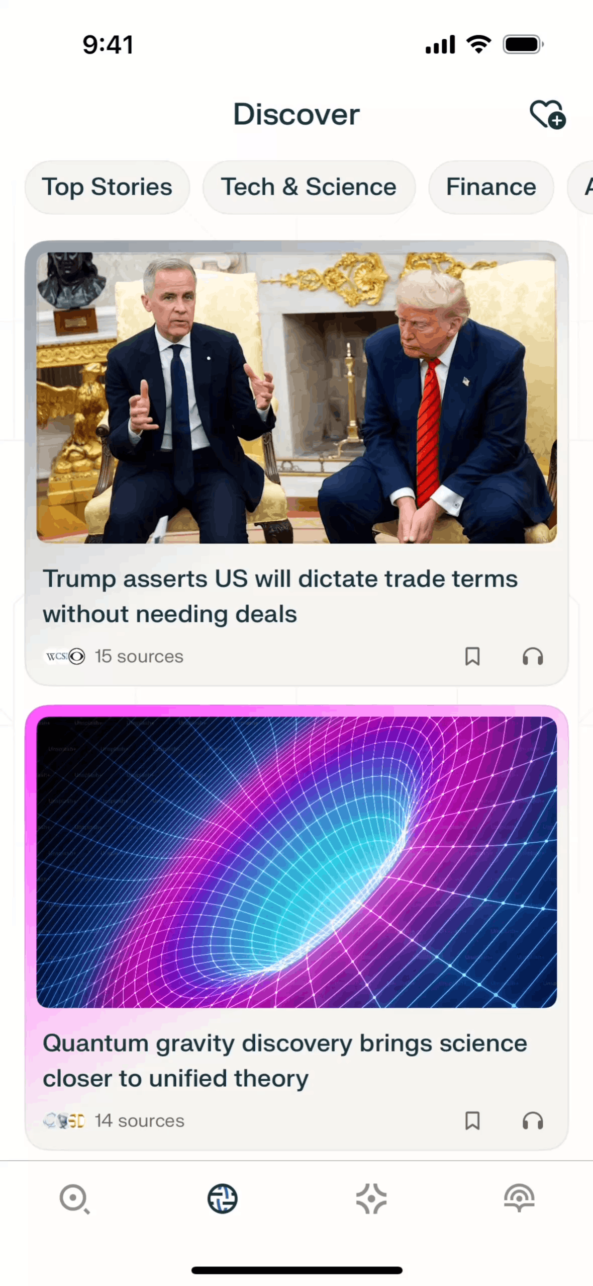 Perplexity iOS AI interface screenshot 2