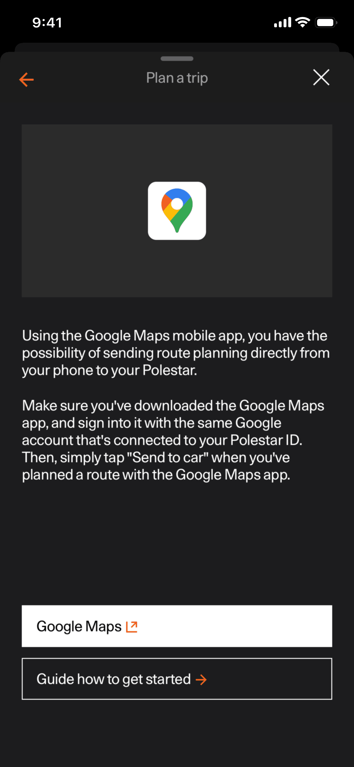 Polestar iOS Lifestyle interface screenshot 5