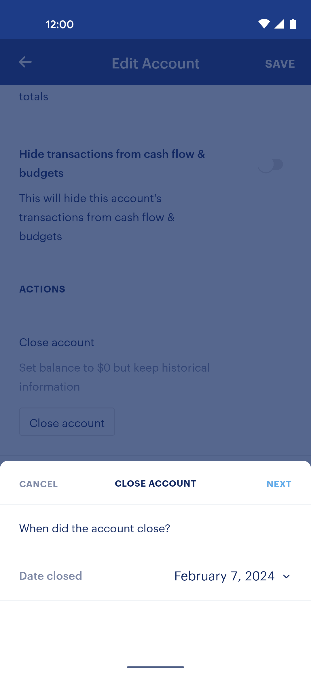 Monarch Android Finance interface screenshot 14