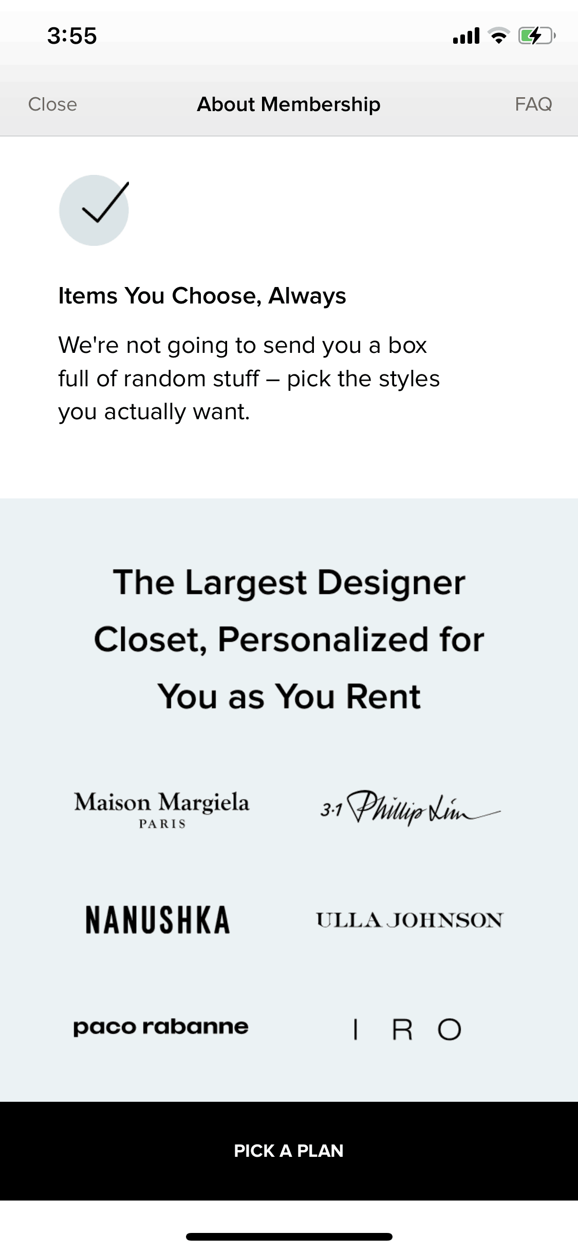 Rent the Runway iOS Shopping interface screenshot 18