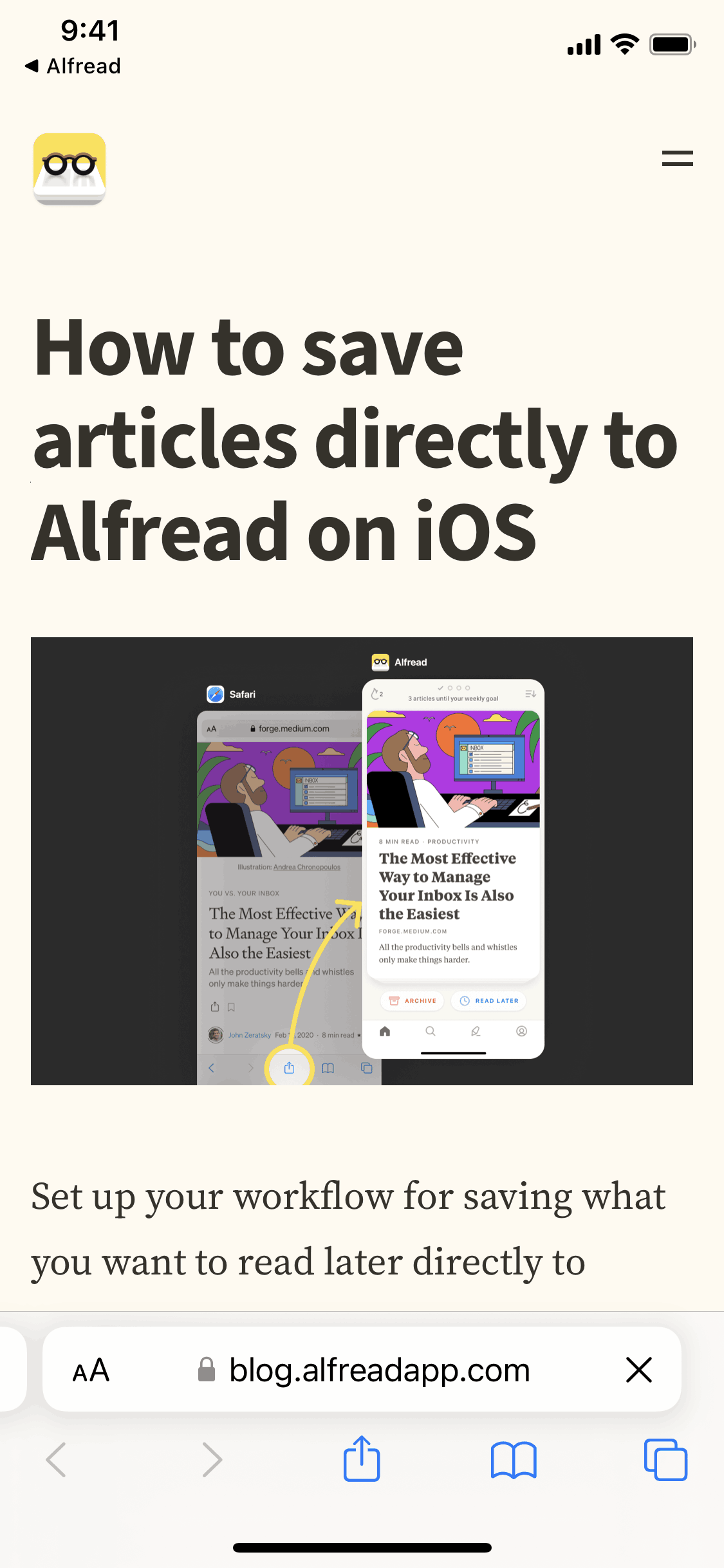 Alfread iOS Productivity interface screenshot 12