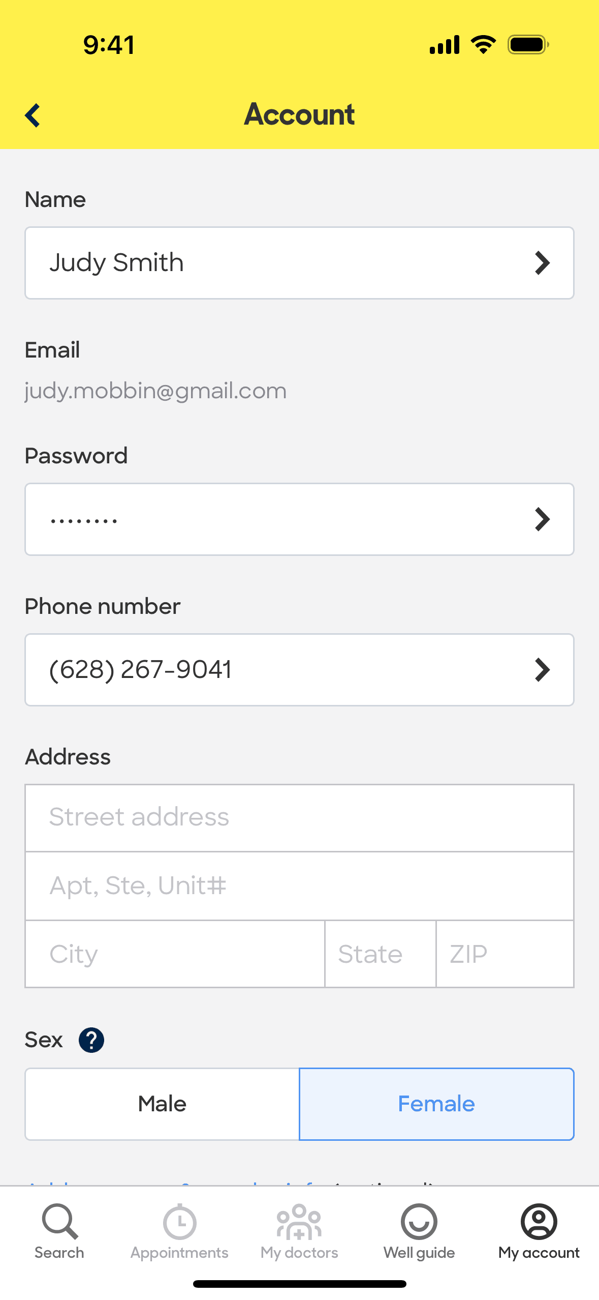 Zocdoc iOS Medical interface screenshot 13