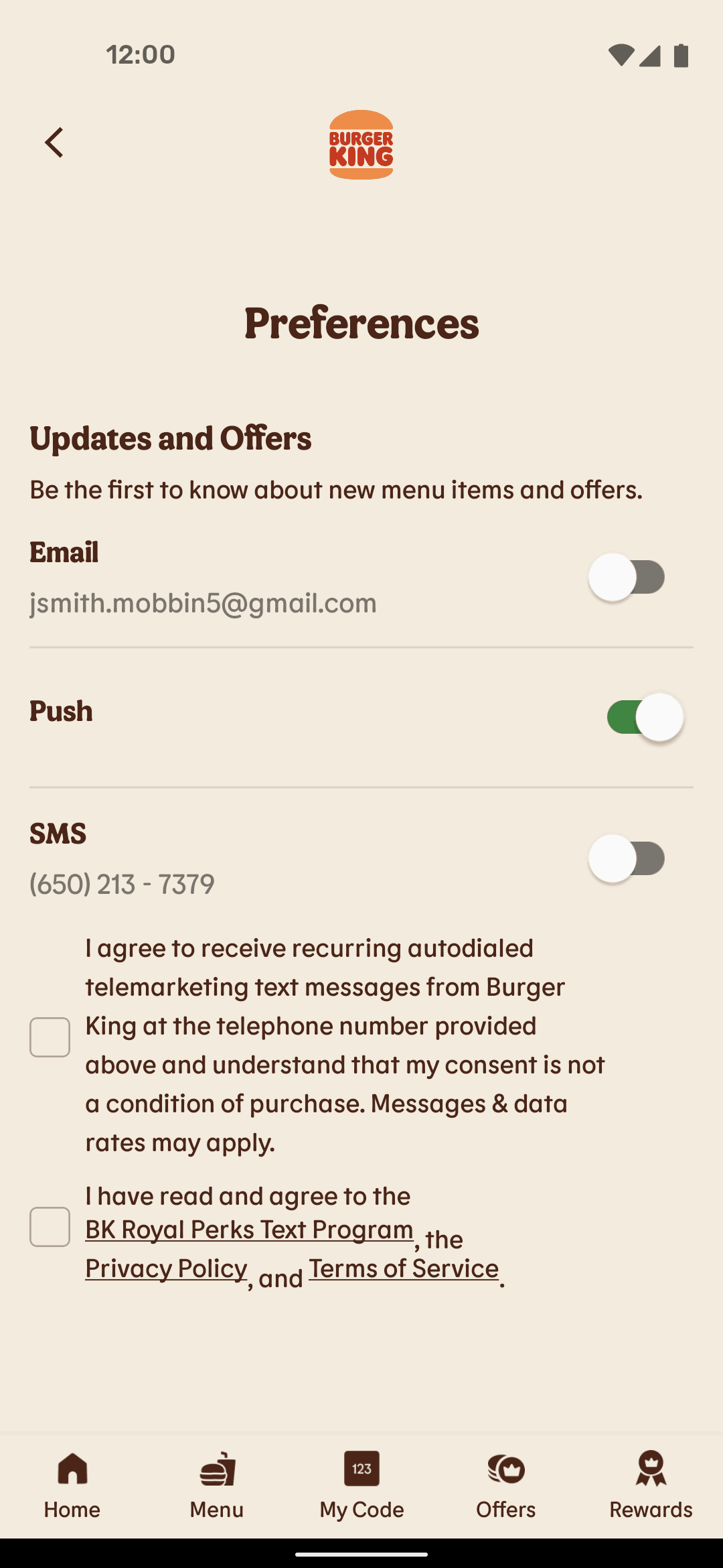 Burger King Android Food & Drink interface screenshot 21