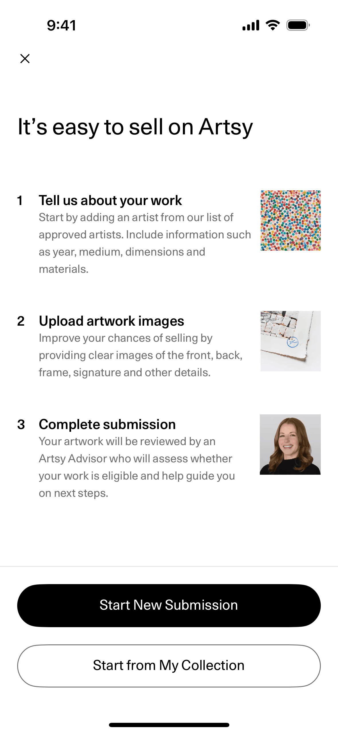 Artsy iOS Shopping interface screenshot 10