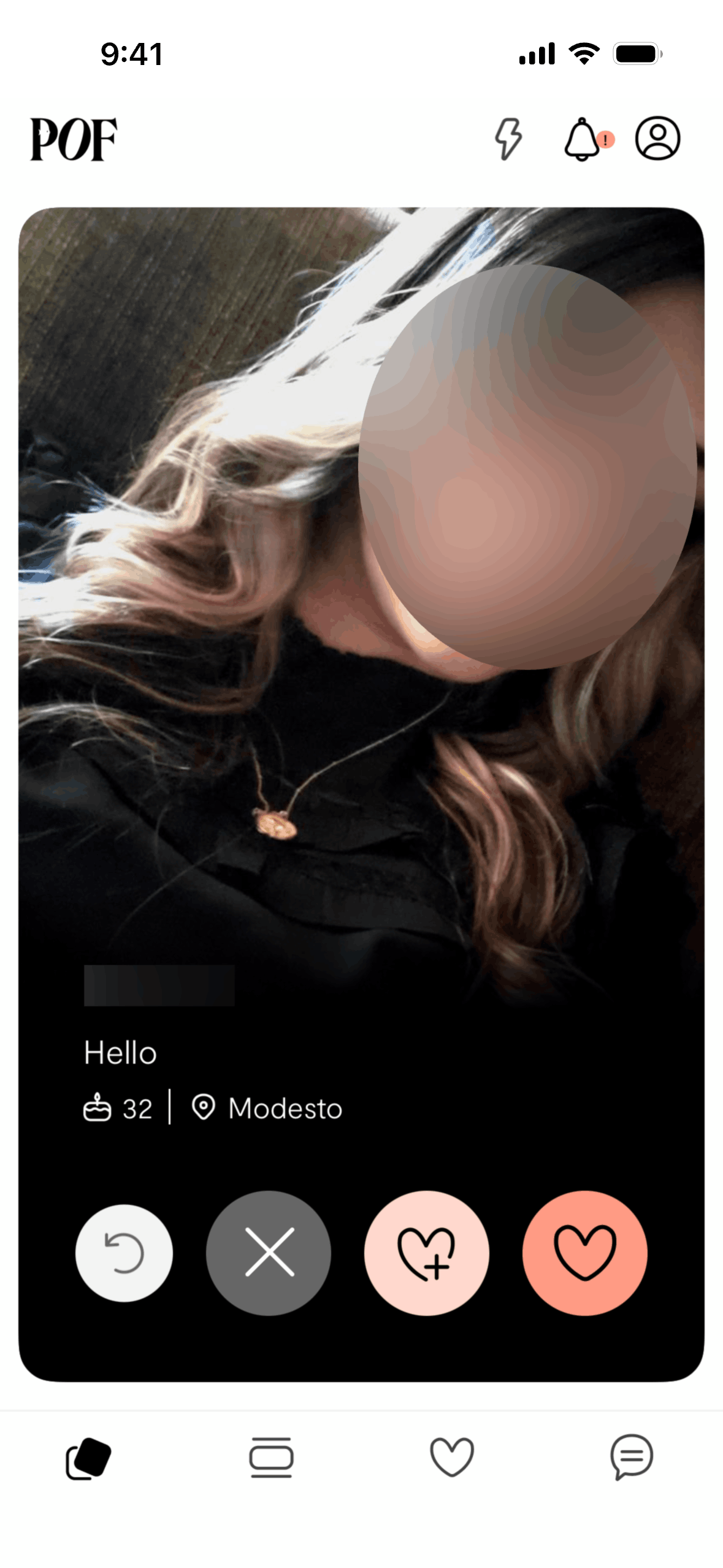 Plenty of Fish iOS dating interface screenshot 2