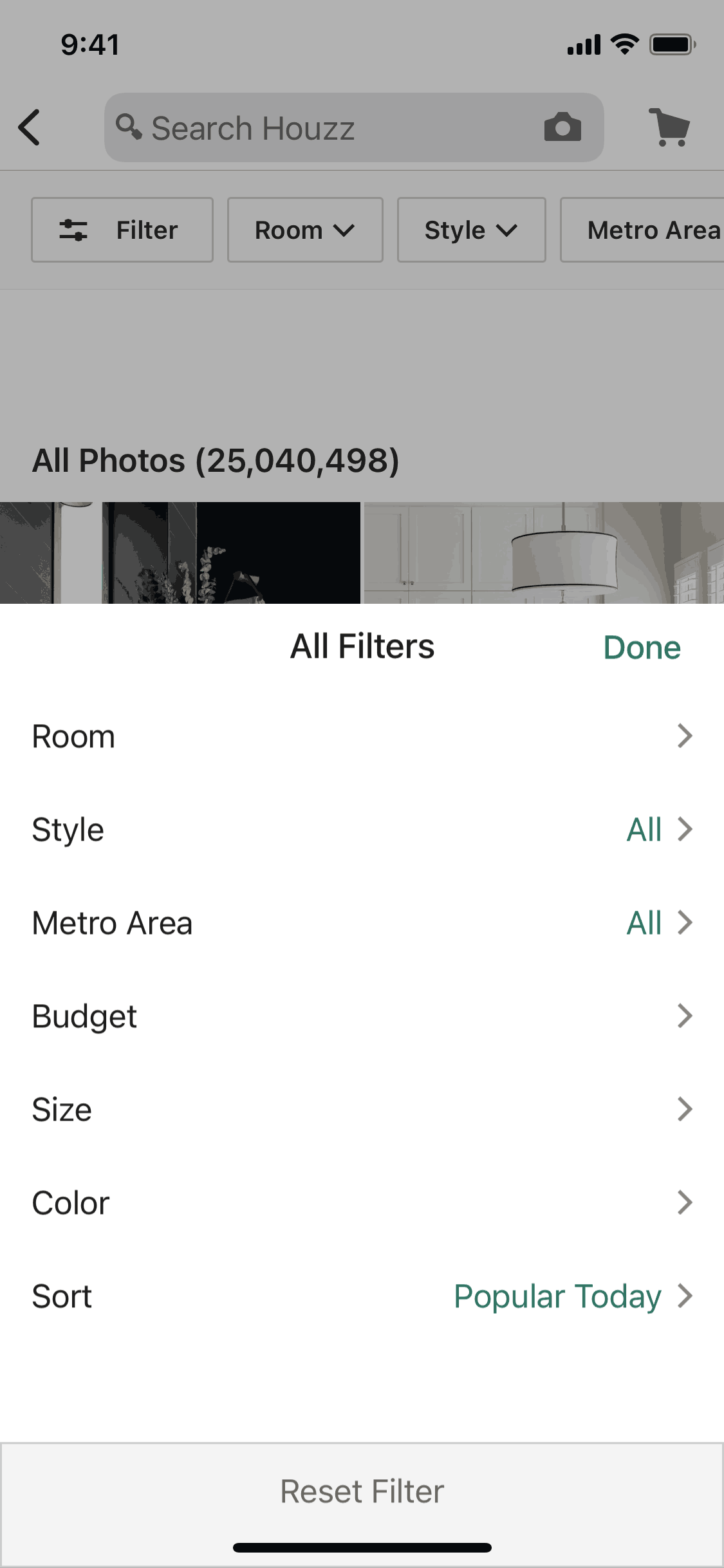 Houzz iOS Real Estate interface screenshot 22