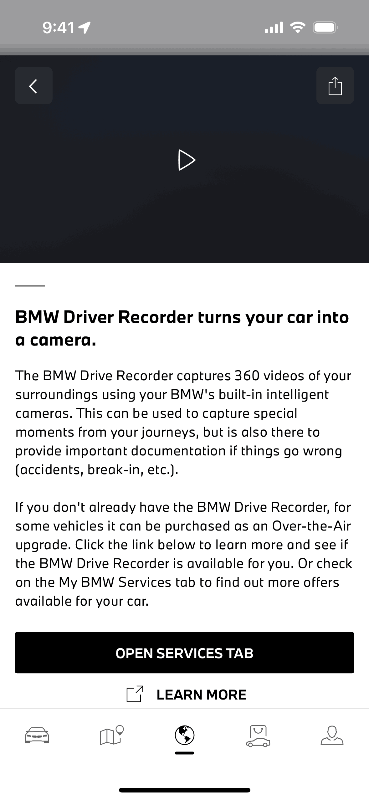My BMW iOS Travel & Transportation interface screenshot 23