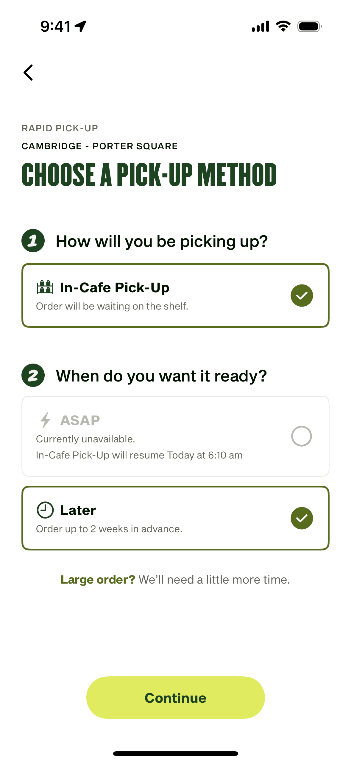 Panera Bread iOS Food & Drink interface screenshot 24