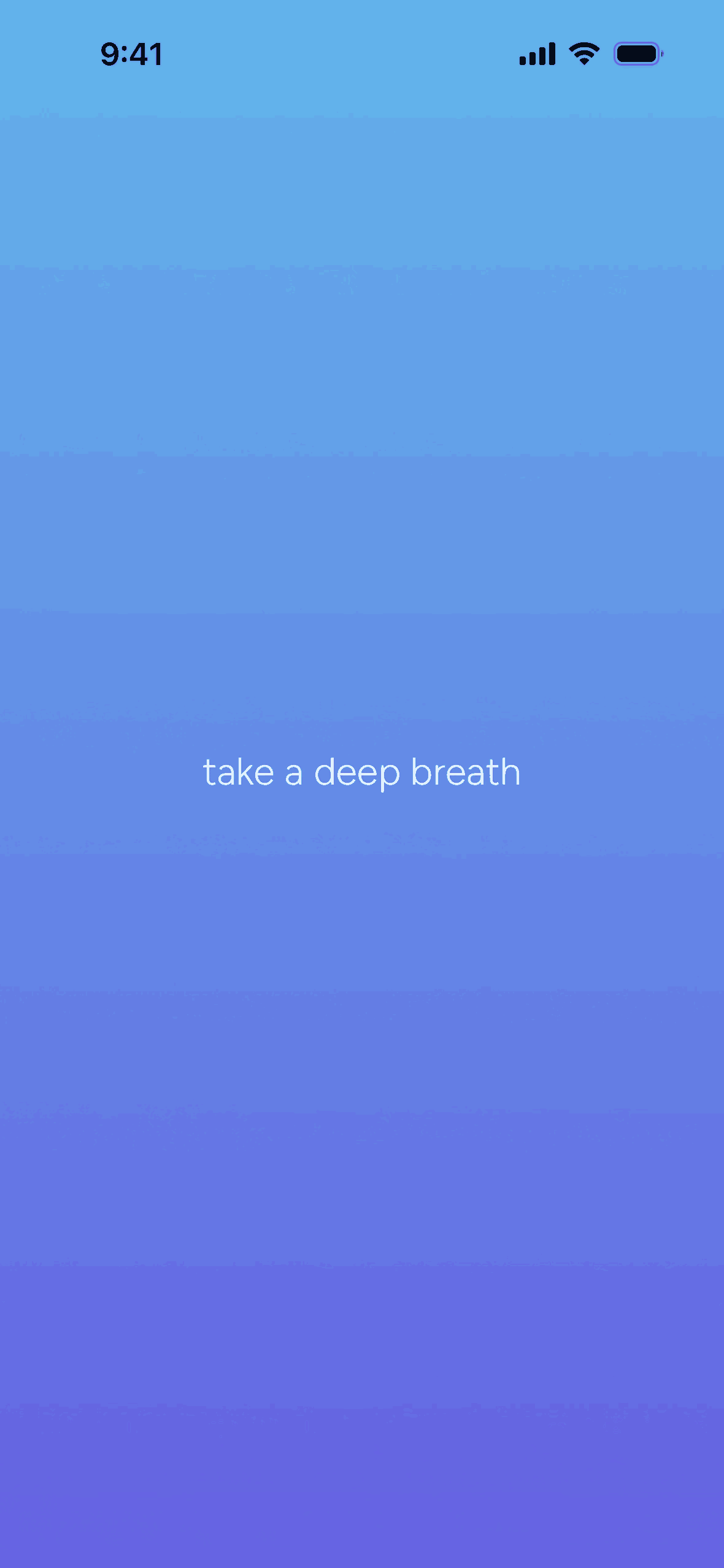 Calm iOS Health & Fitness interface screenshot 1