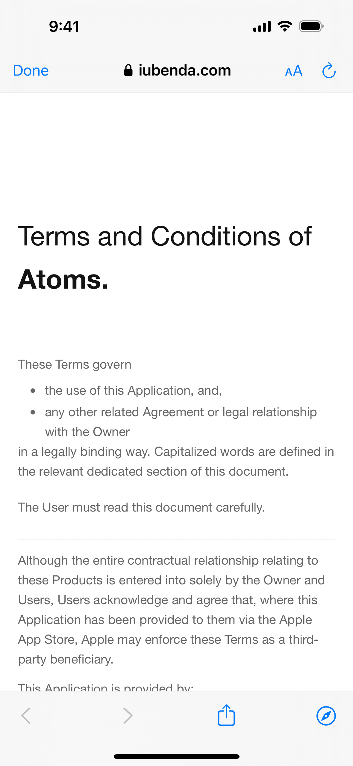 Atoms iOS Productivity interface screenshot 20