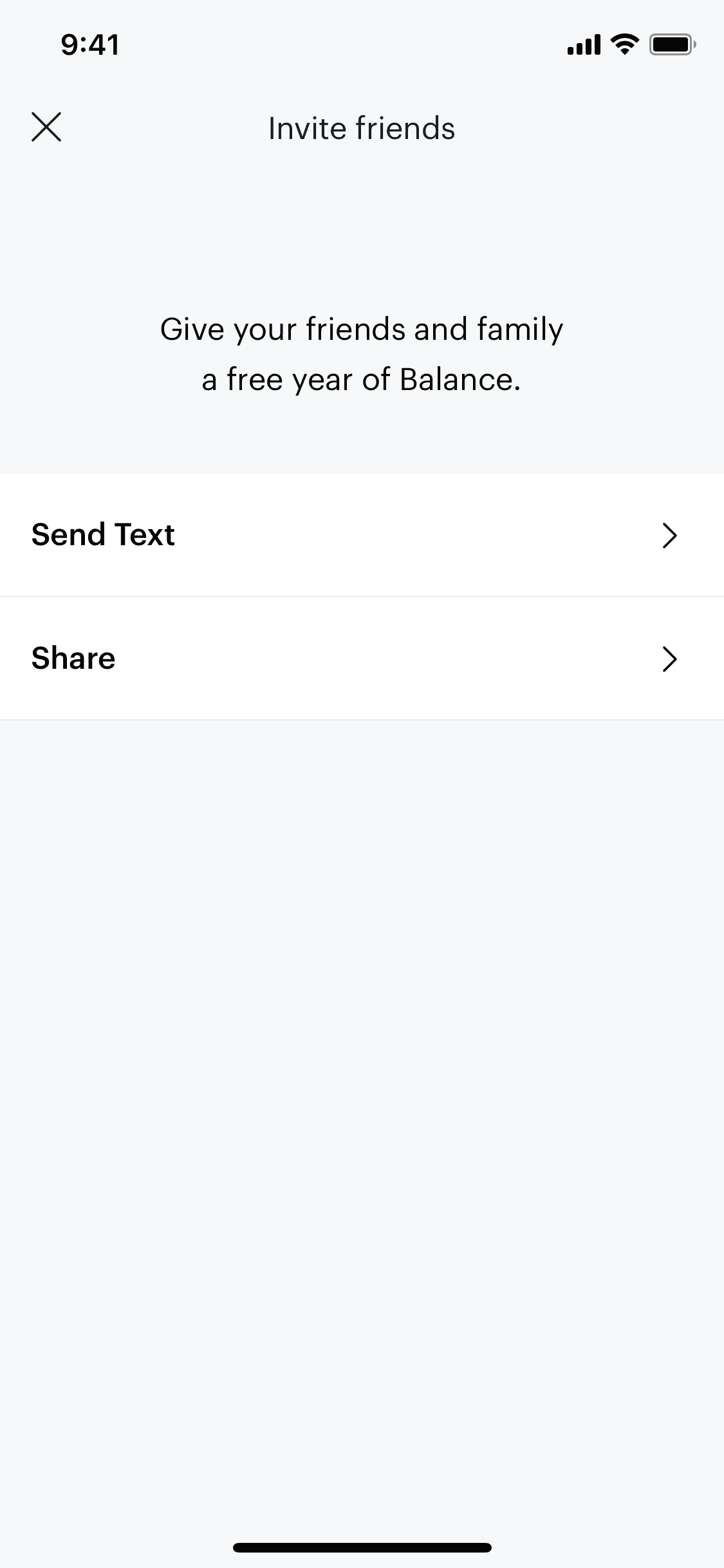 Balance iOS Health & Fitness interface screenshot 14