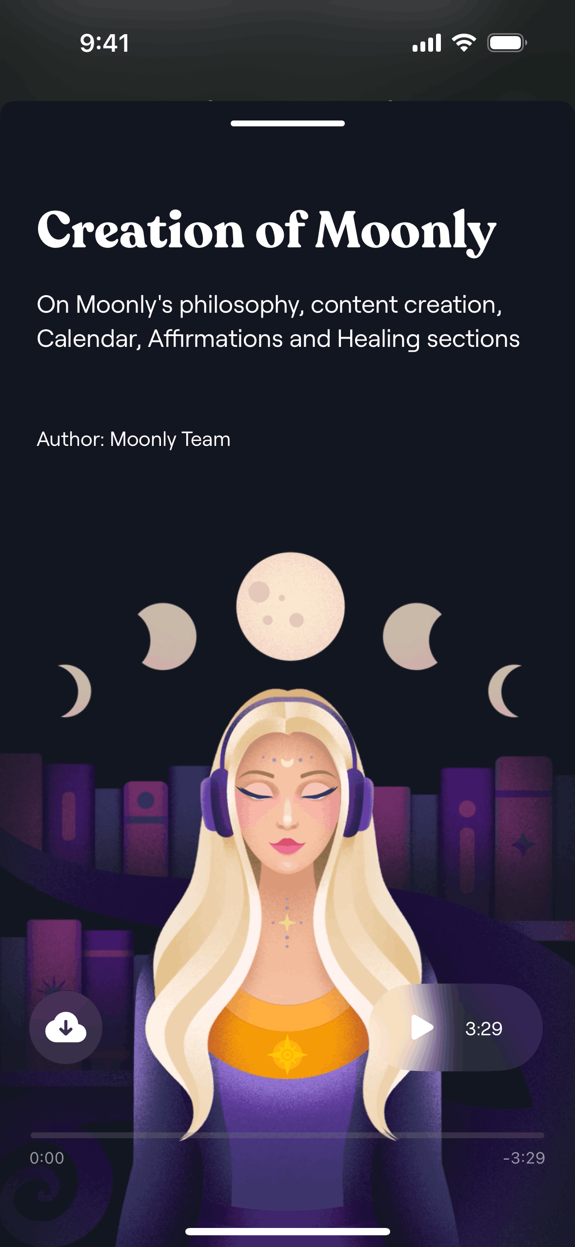 Moonly iOS Lifestyle interface screenshot 7
