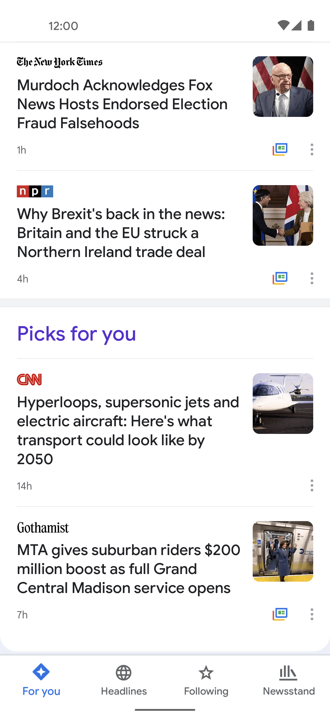 Google News Android News interface screenshot 11