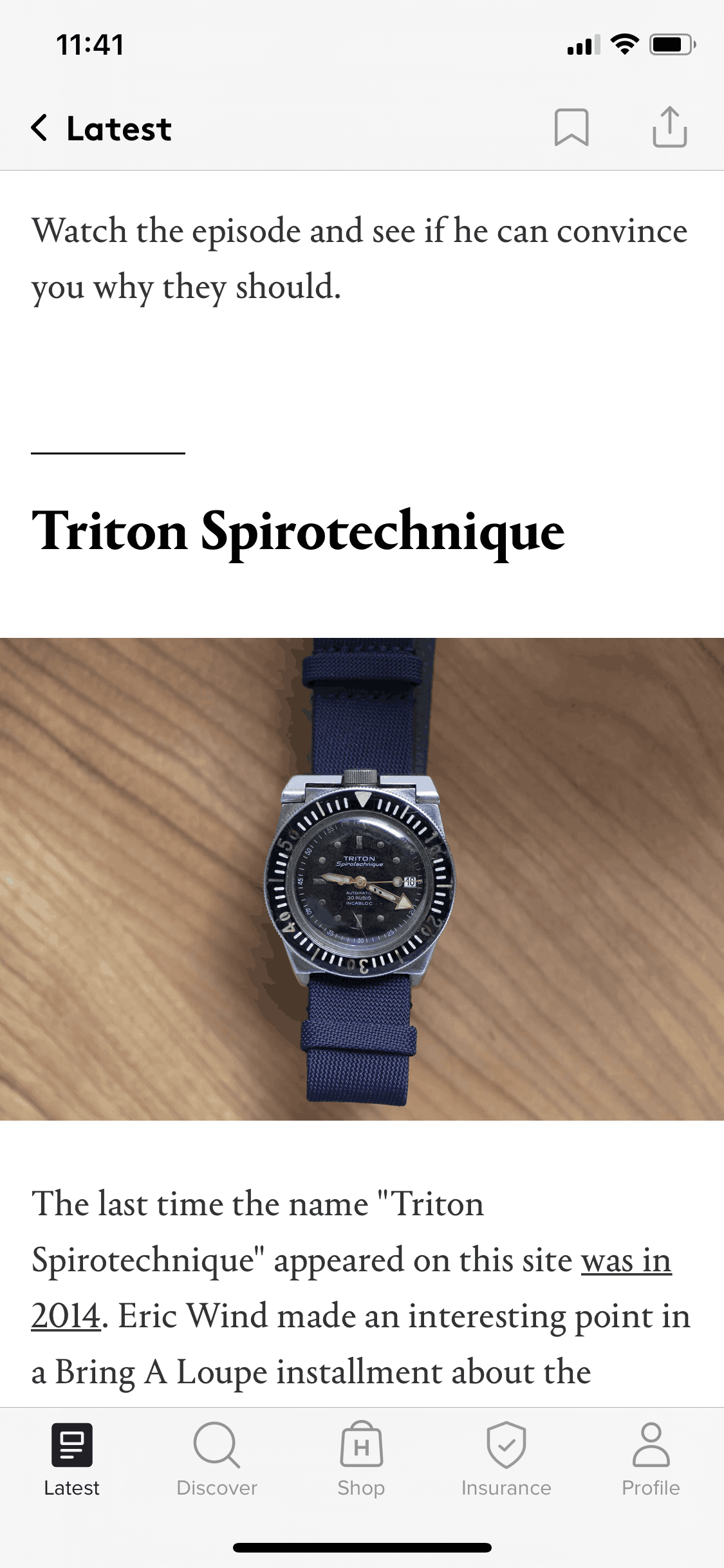 HODINKEE iOS Lifestyle interface screenshot 8