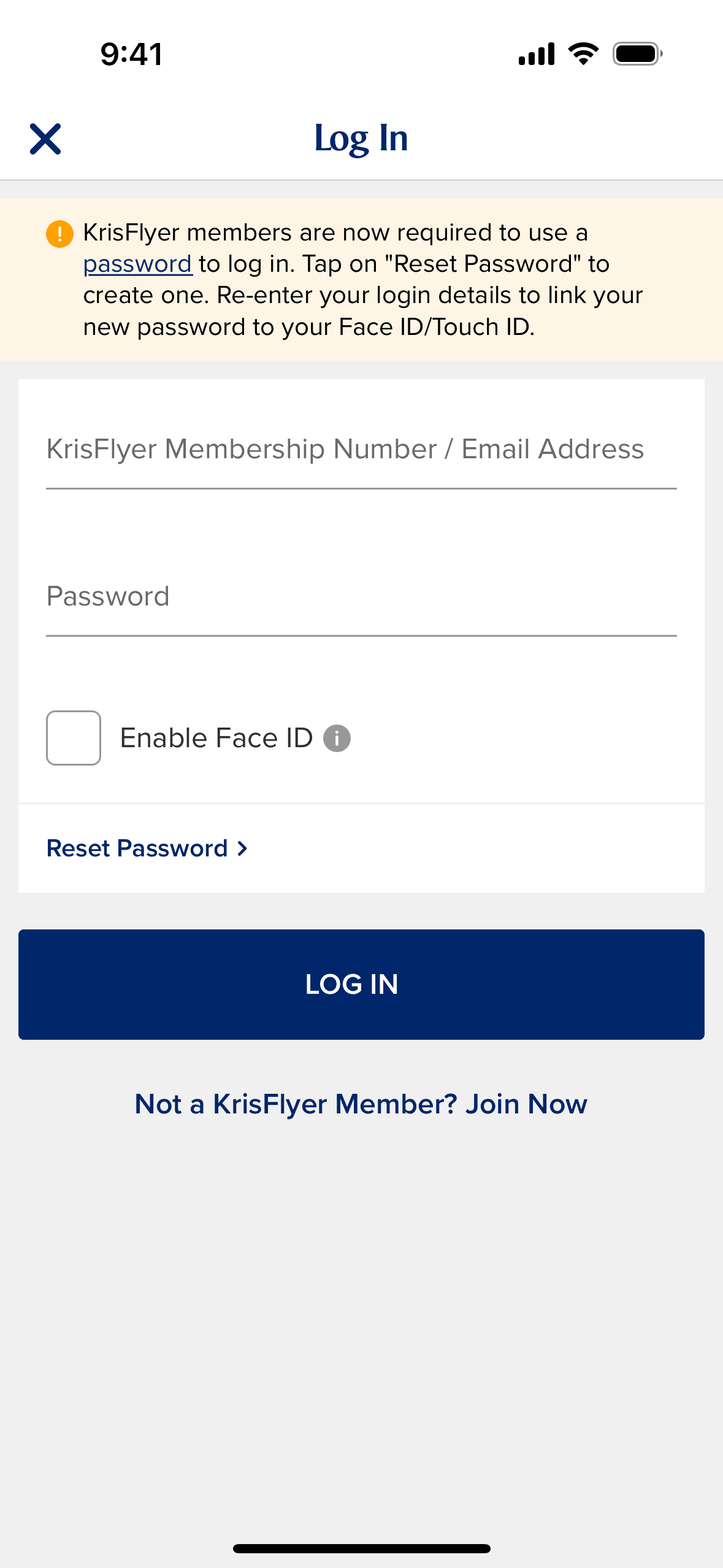 Singapore Airlines iOS Travel & Transportation interface screenshot 9