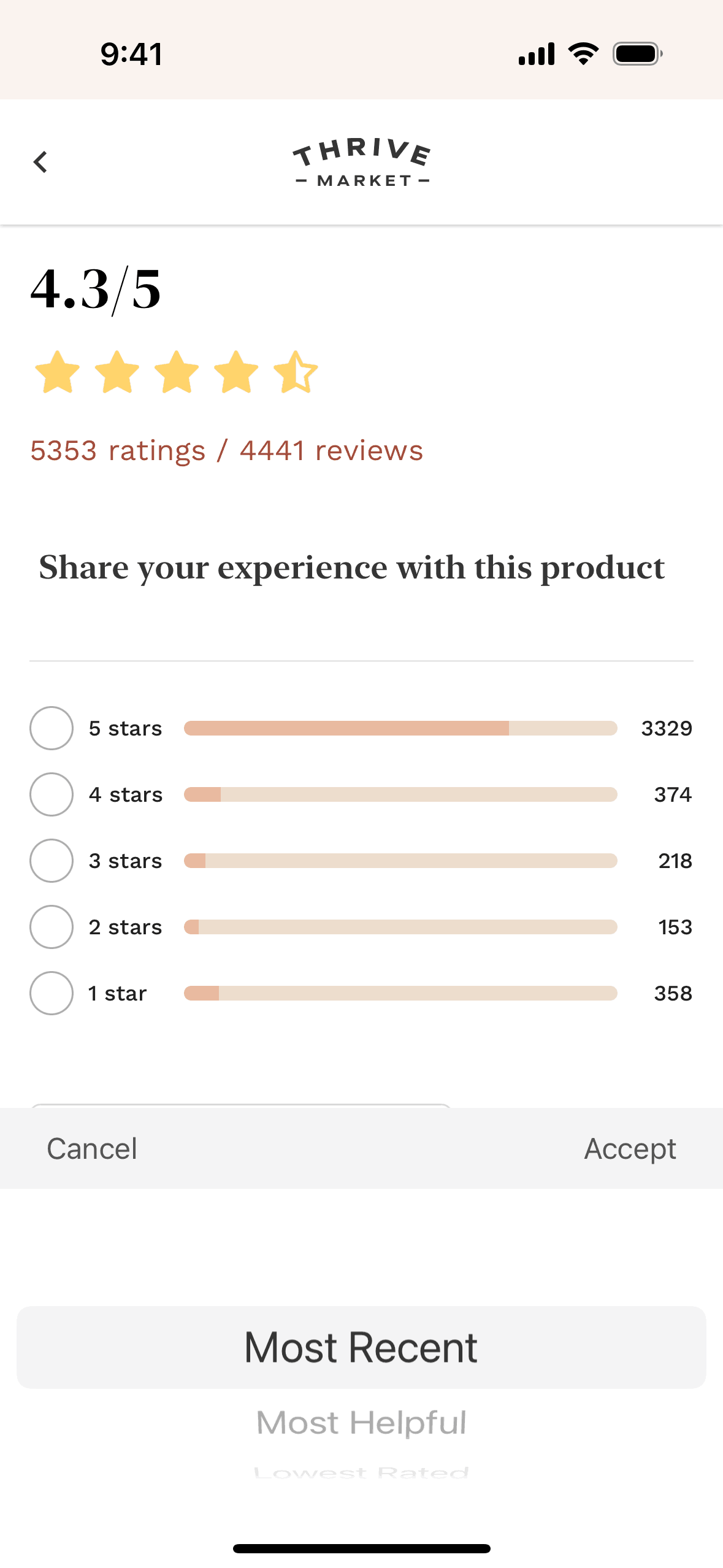 Thrive Market iOS Shopping interface screenshot 23