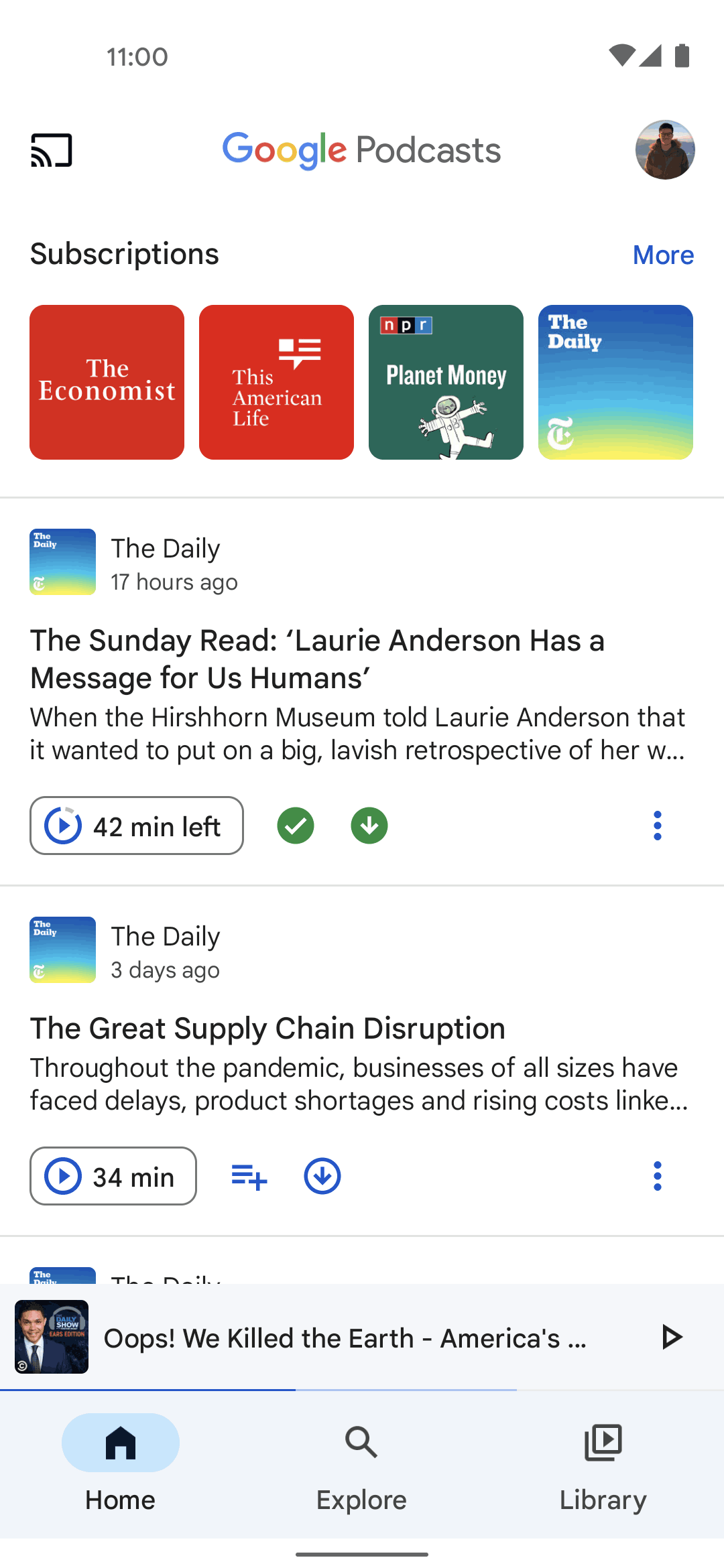 Google Podcasts Android Music & Audio interface screenshot 3