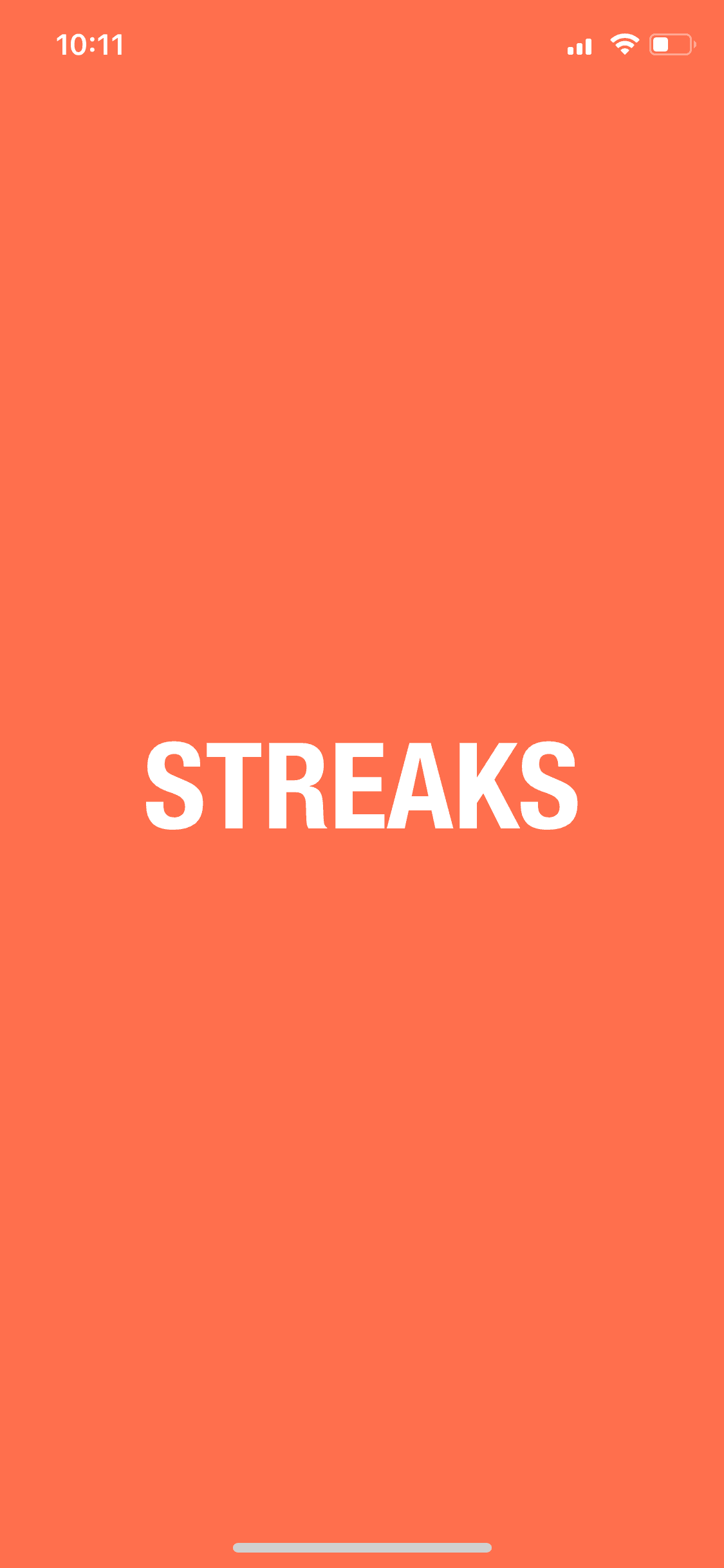 Streaks iOS Productivity interface screenshot 1