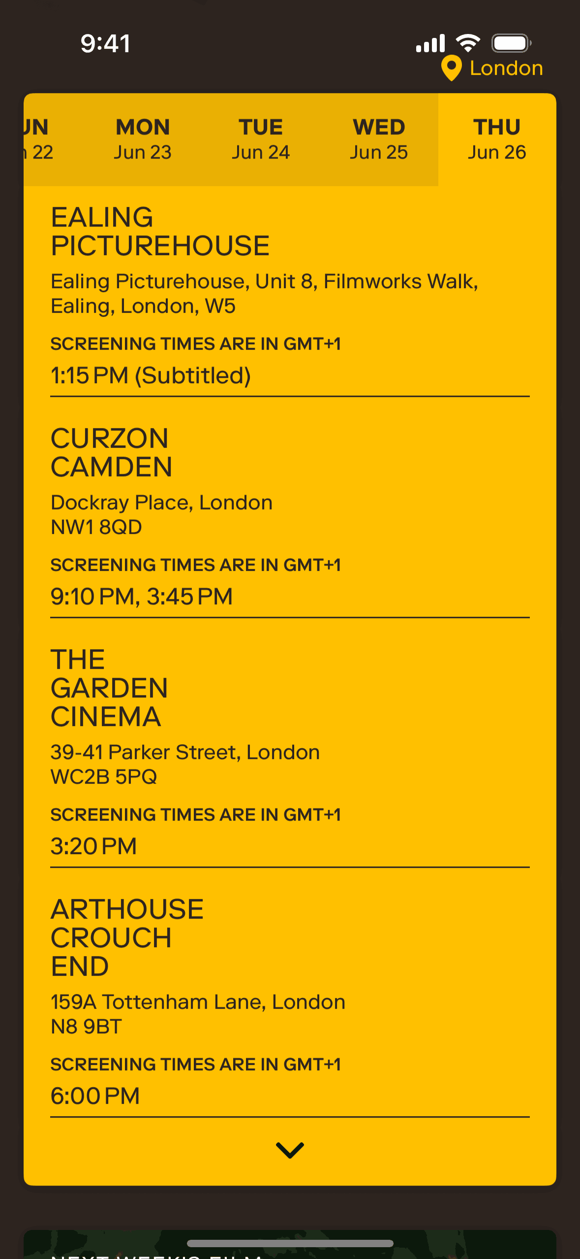 MUBI GO iOS Entertainment interface screenshot 1