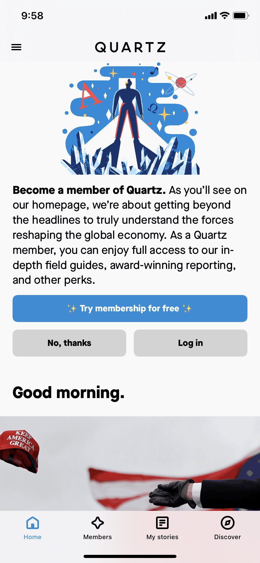 Quartz iOS News interface screenshot 3