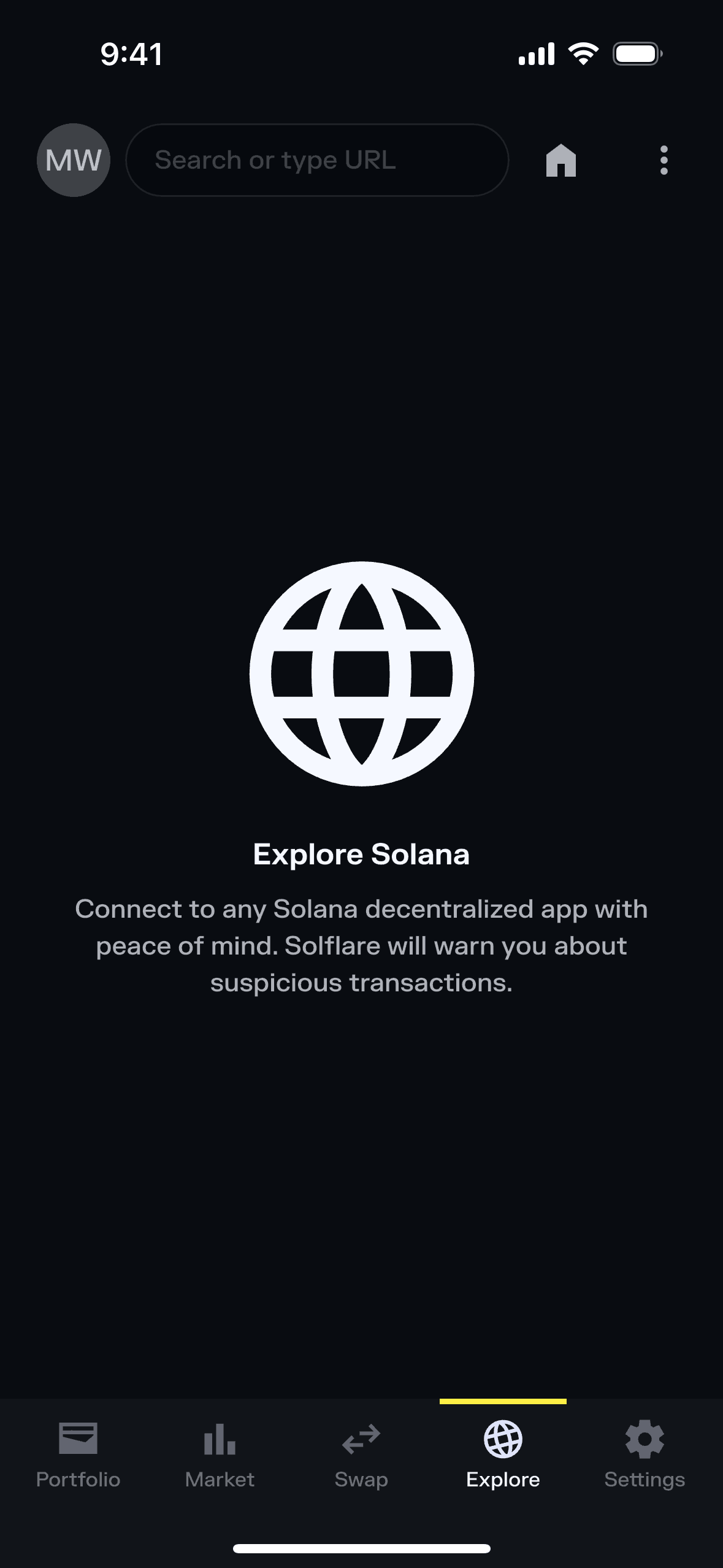 Solflare iOS Crypto & Web3 interface screenshot 13