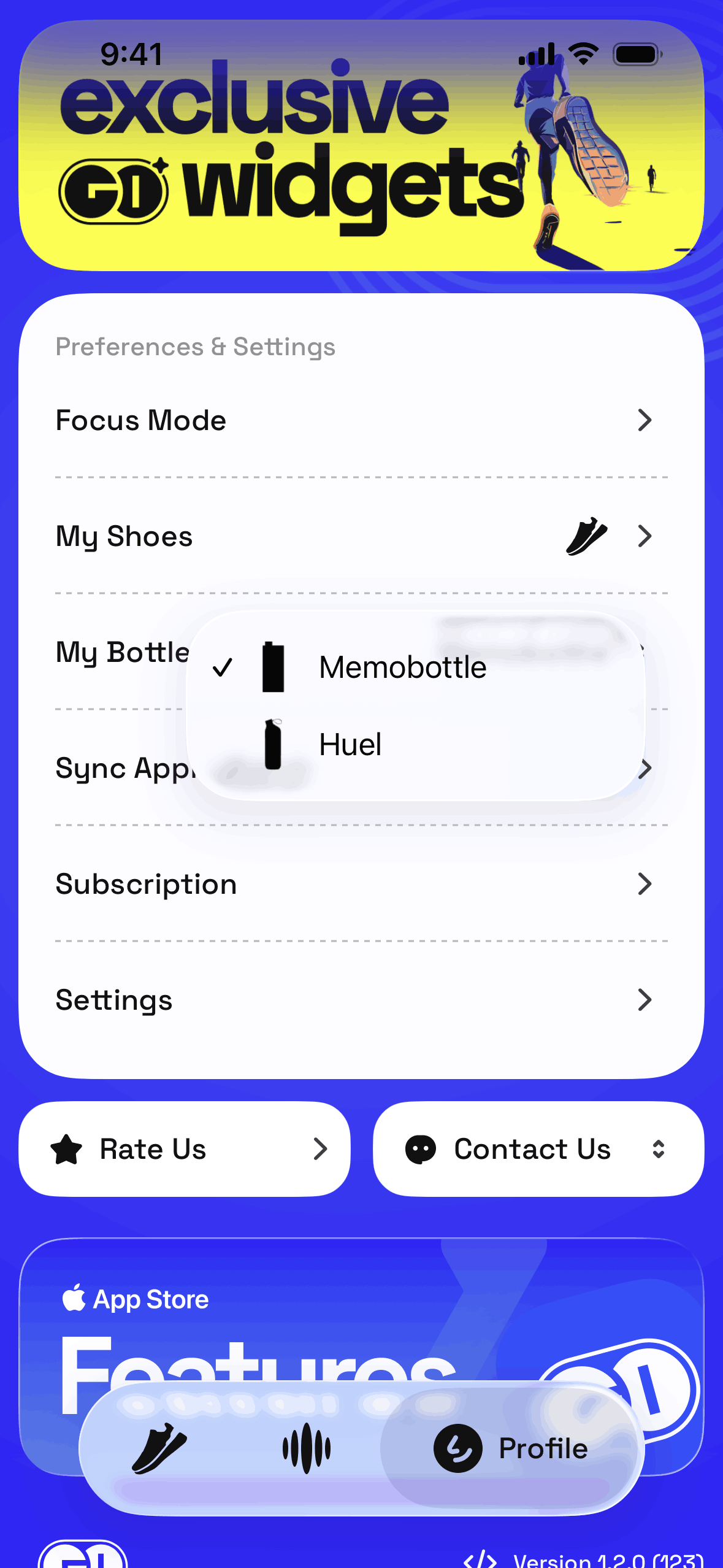 GO Club iOS Health & Fitness interface screenshot 8