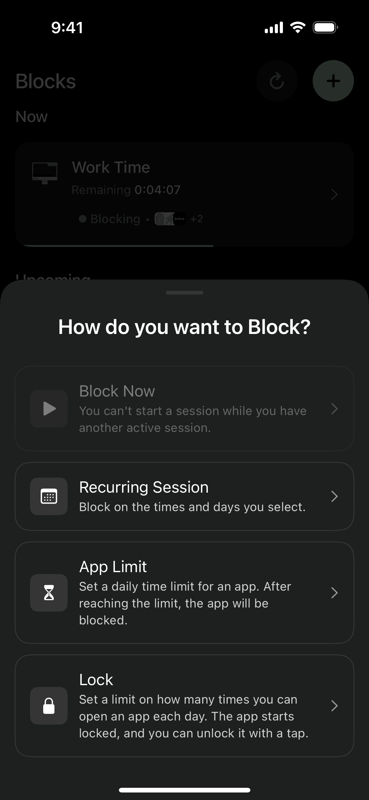 Opal iOS Productivity interface screenshot 18