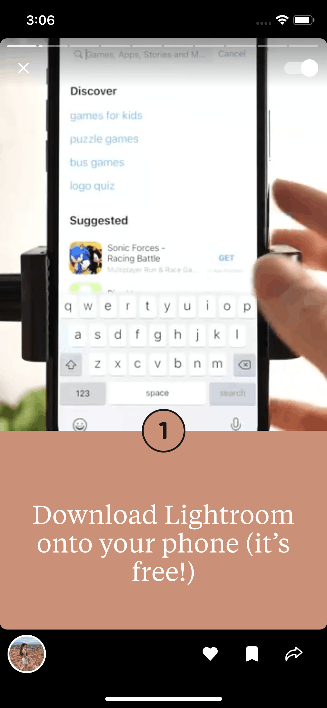 Jumprope iOS Photo & Video interface screenshot 16