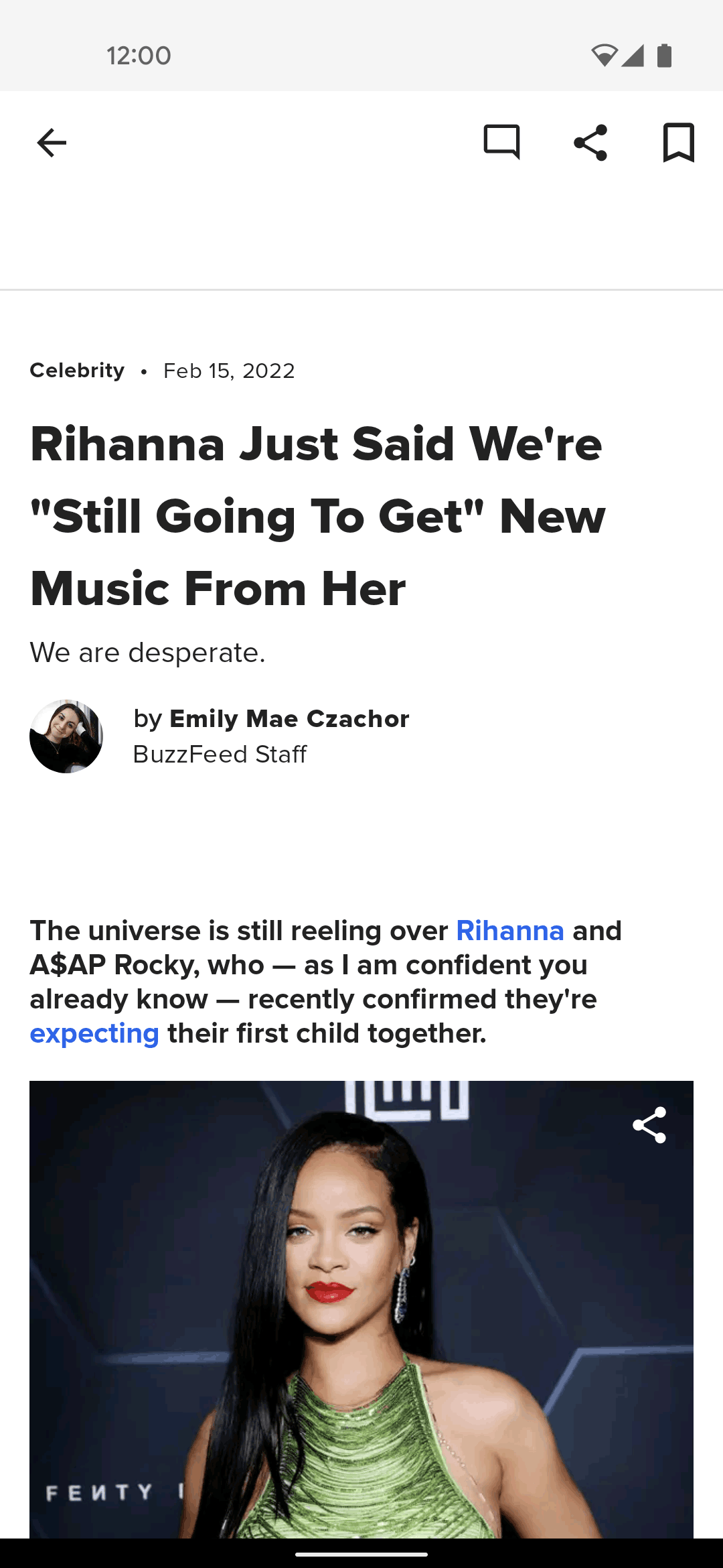 BuzzFeed Android Entertainment interface screenshot 1