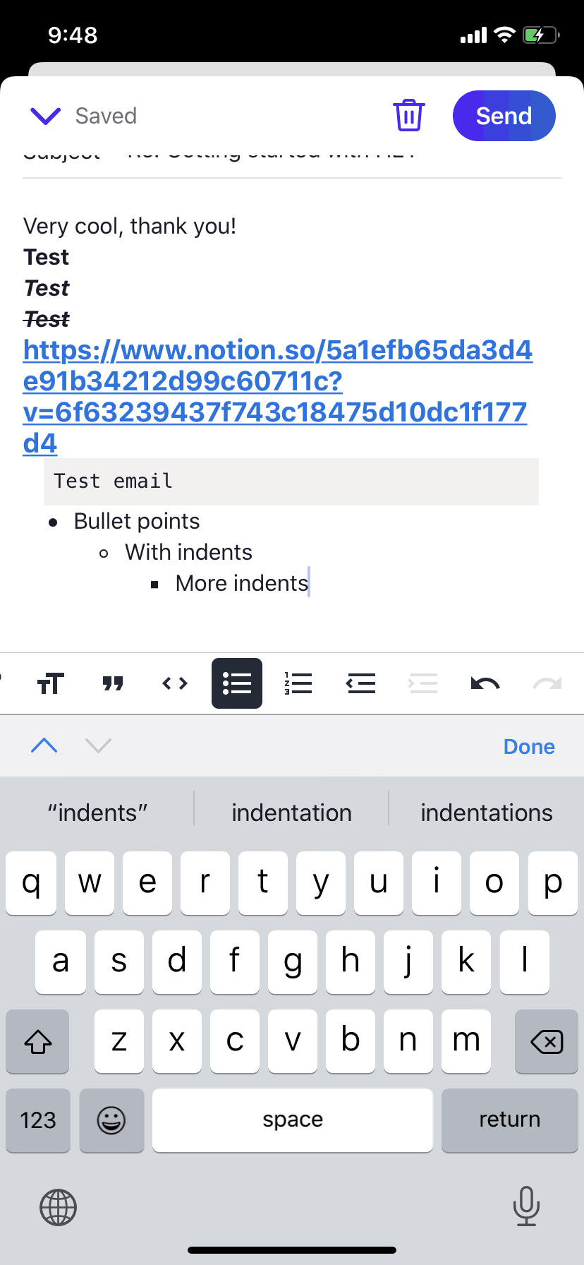 HEY iOS Productivity interface screenshot 23