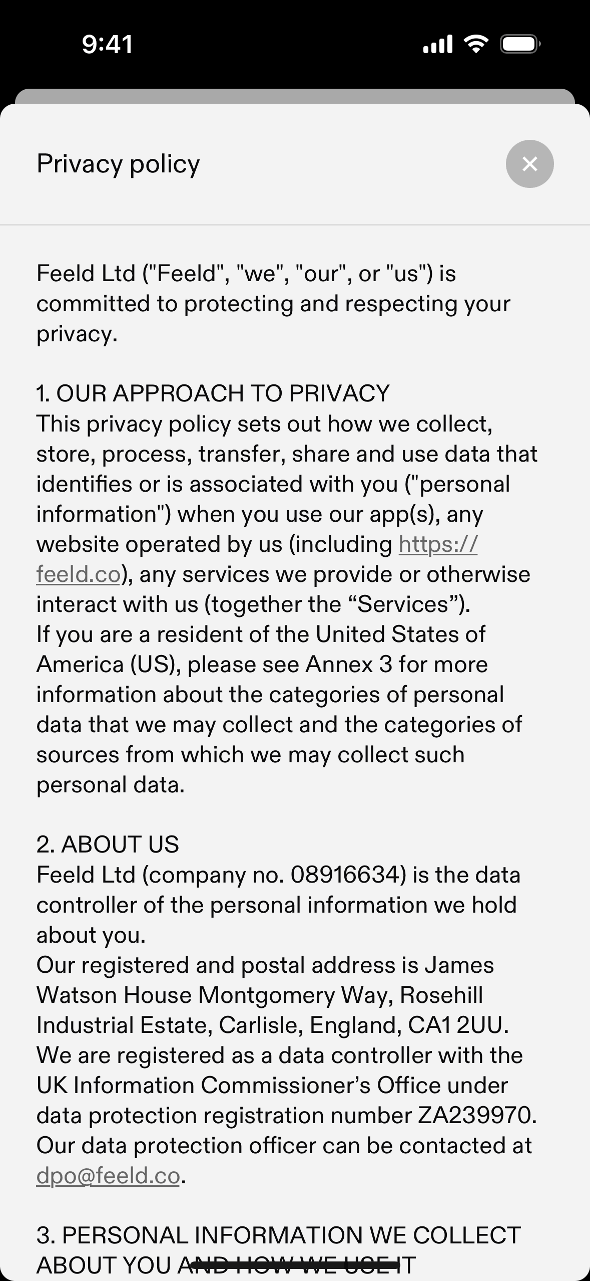 Feeld iOS Communication interface screenshot 23