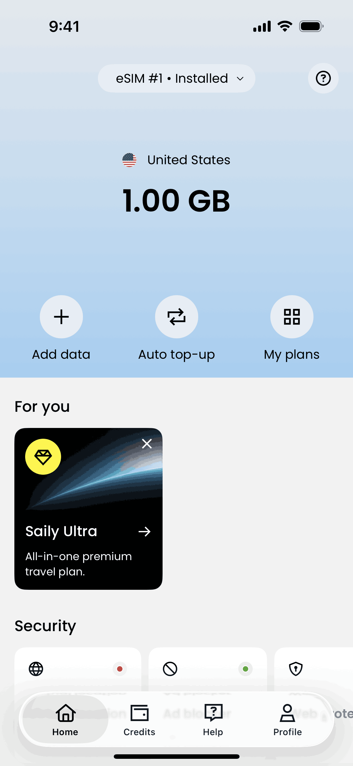 Virtual SIM for mobile data