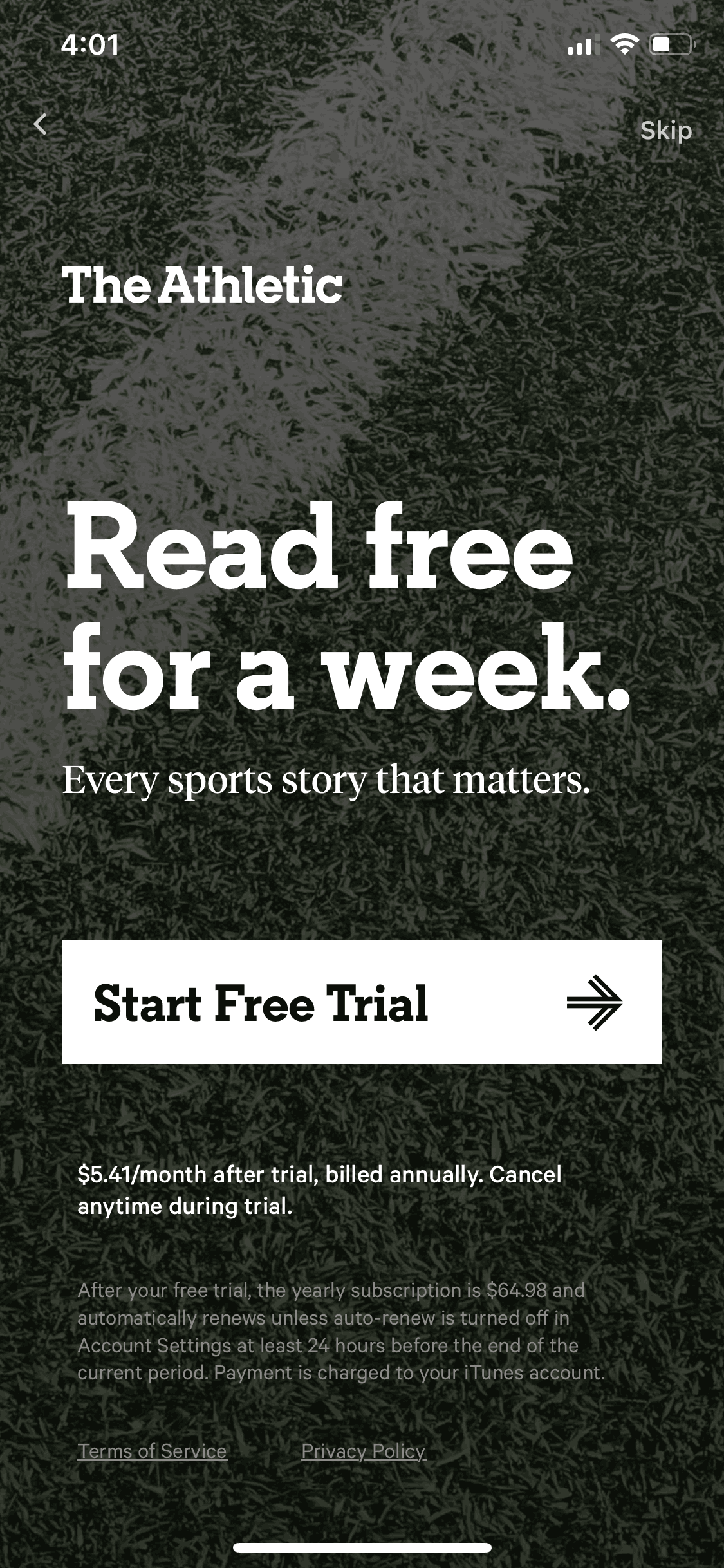 The Athletic iOS Sports interface screenshot 7