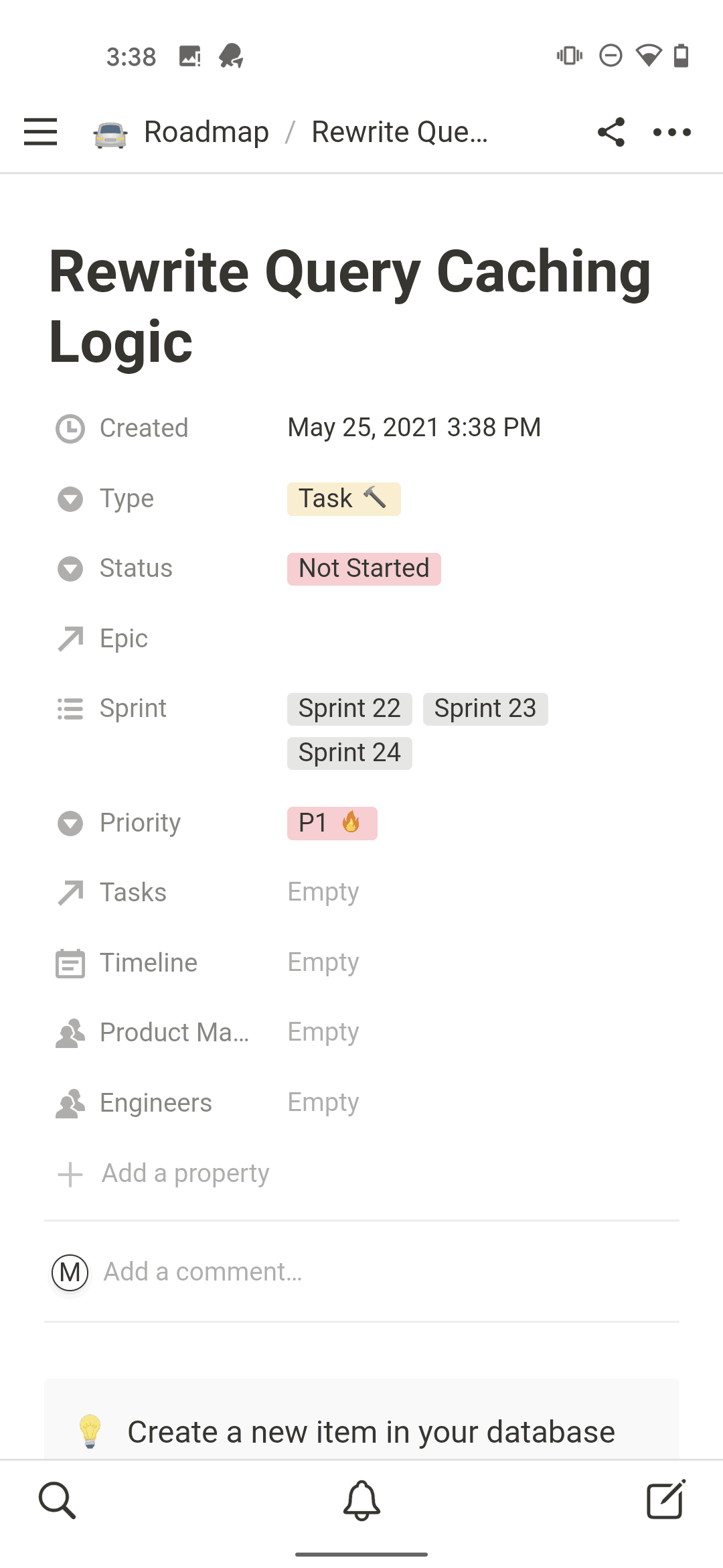 Notion Android Collaboration interface screenshot 1