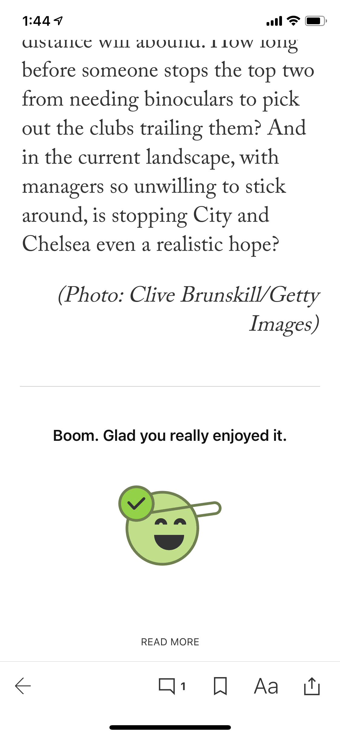 The Athletic iOS Sports interface screenshot 23