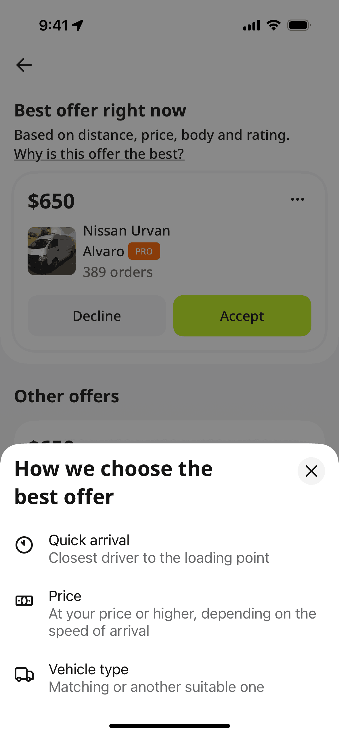 inDrive iOS Travel & Transportation interface screenshot 5