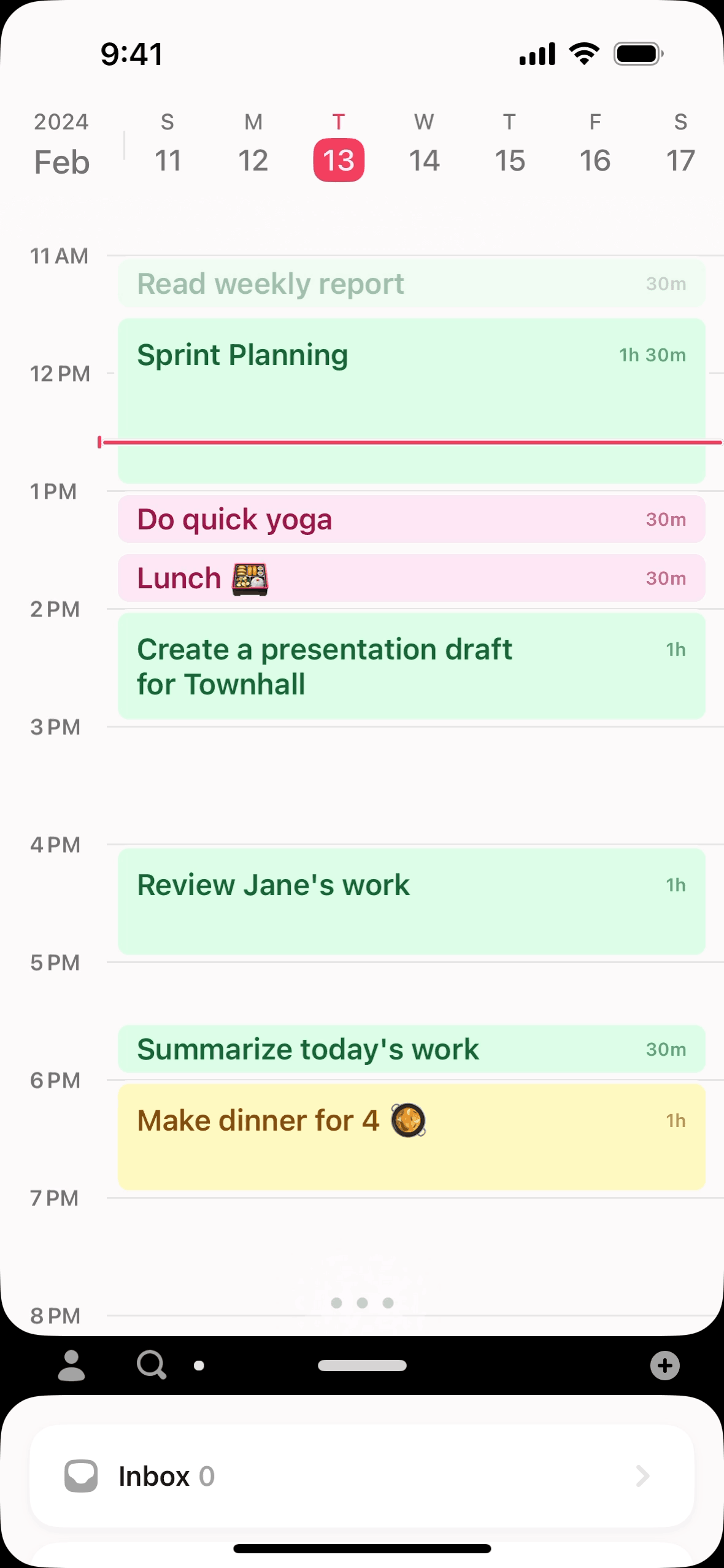Amie iOS Productivity interface screenshot 1