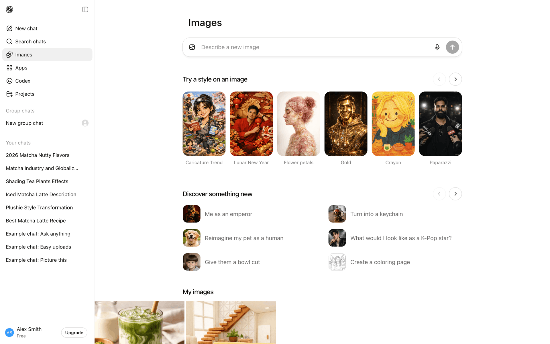 ChatGPT Web AI interface screenshot 2