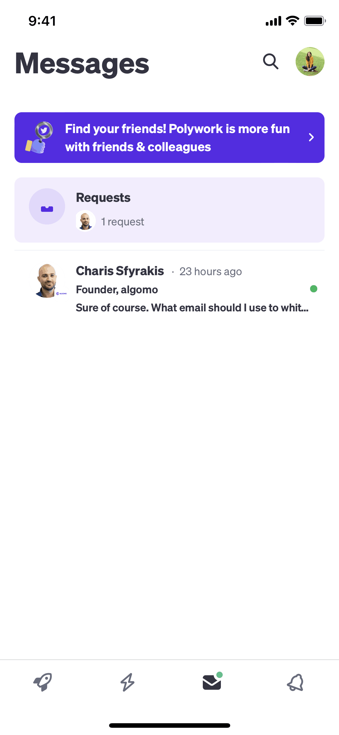 Polywork iOS Social Networking interface screenshot 2