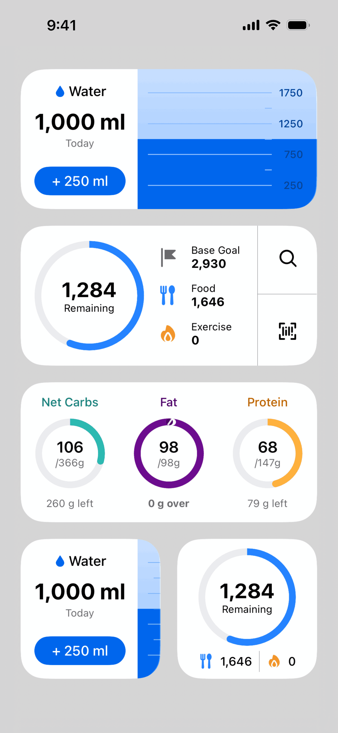 MyFitnessPal iOS Health & Fitness interface screenshot 1