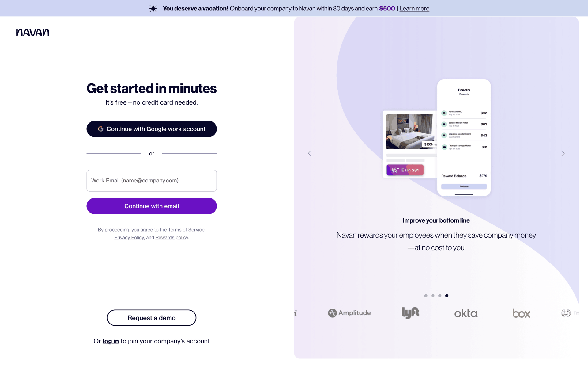 Navan Web Business interface screenshot 14