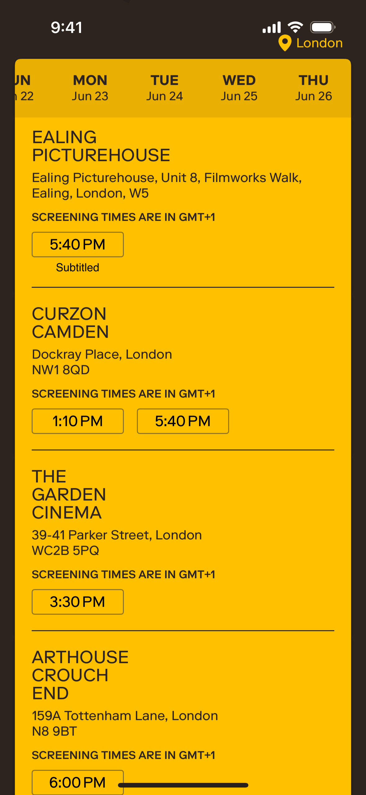 MUBI GO iOS Entertainment interface screenshot 24