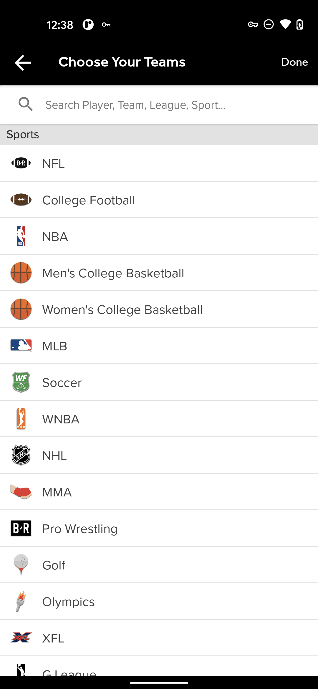 Bleacher Report Android Sports interface screenshot 5