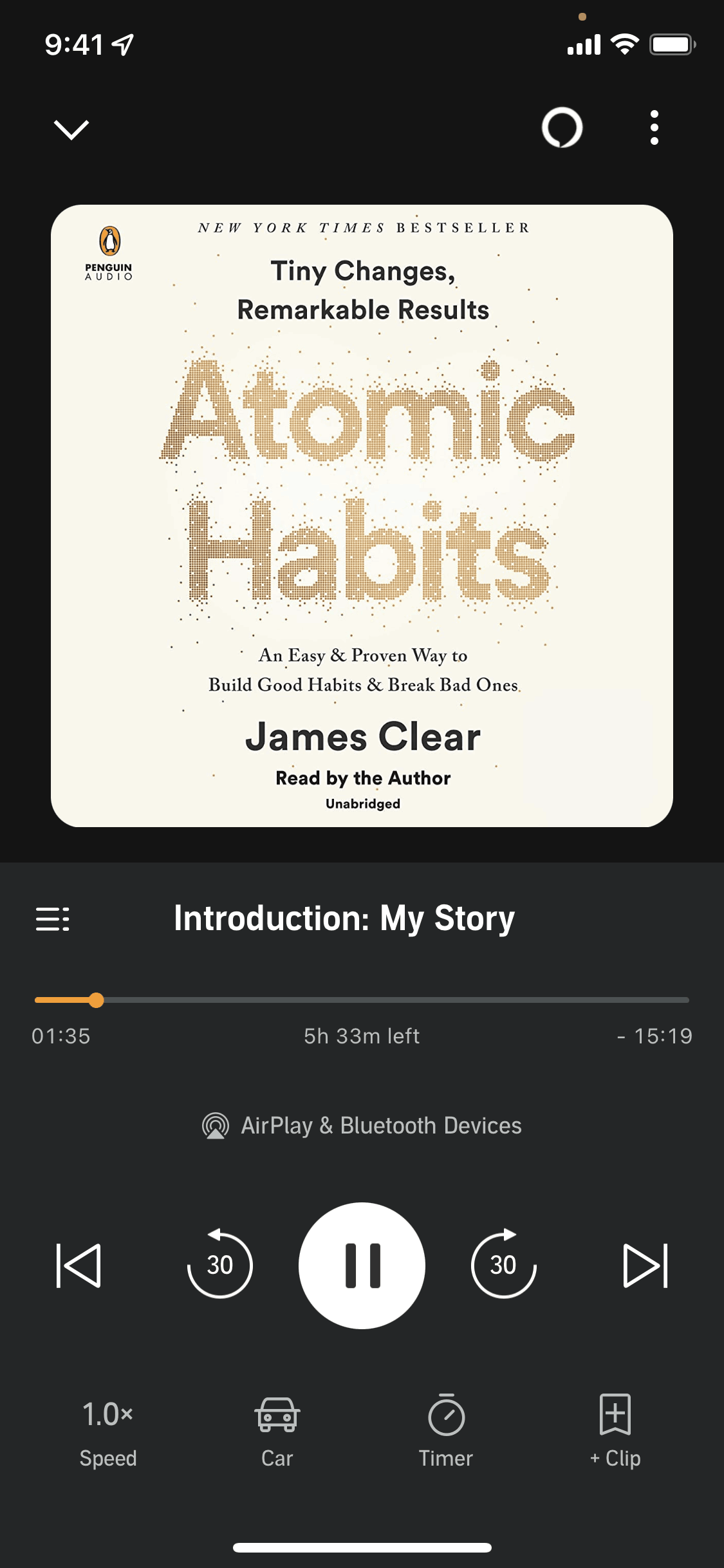 Audible iOS Entertainment interface screenshot 1