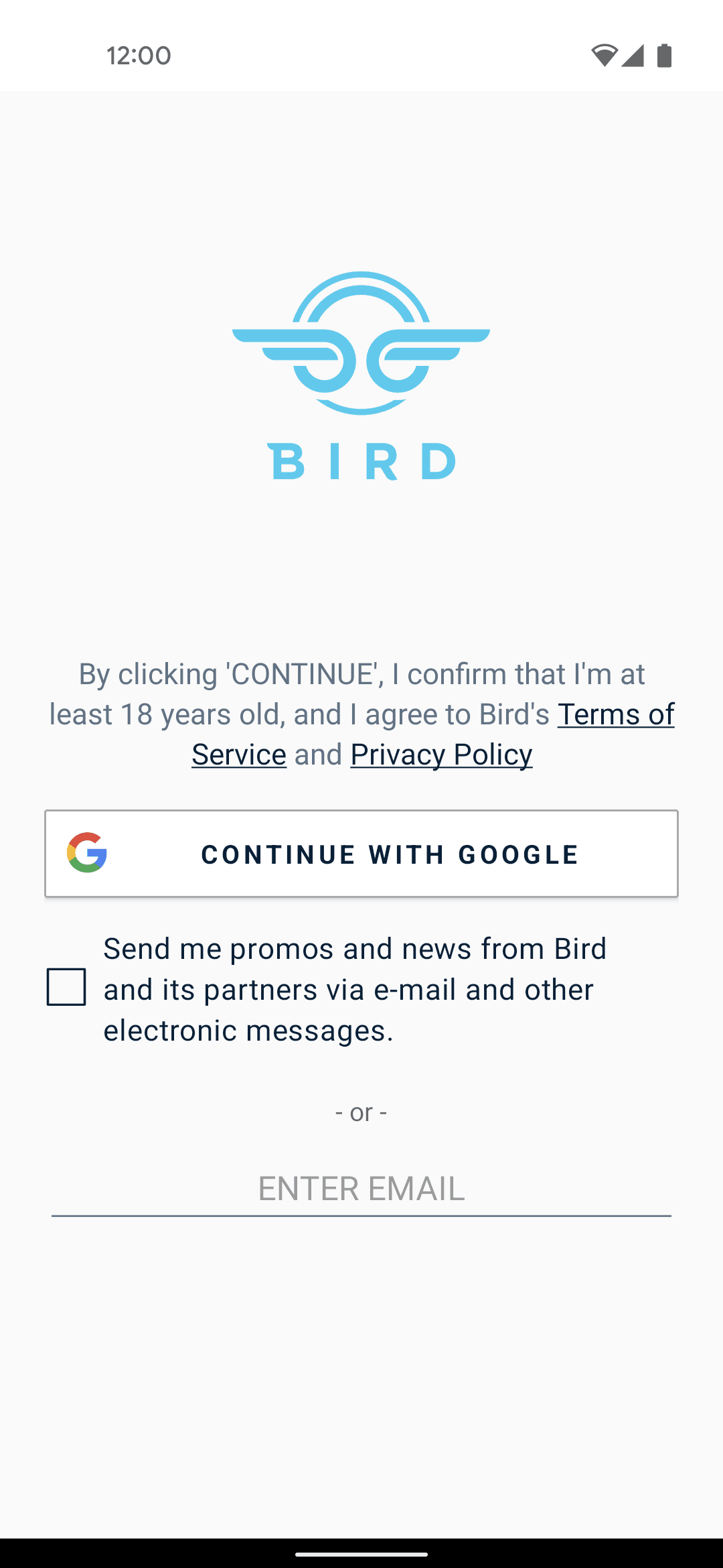 Bird Android Travel & Transportation interface screenshot 5