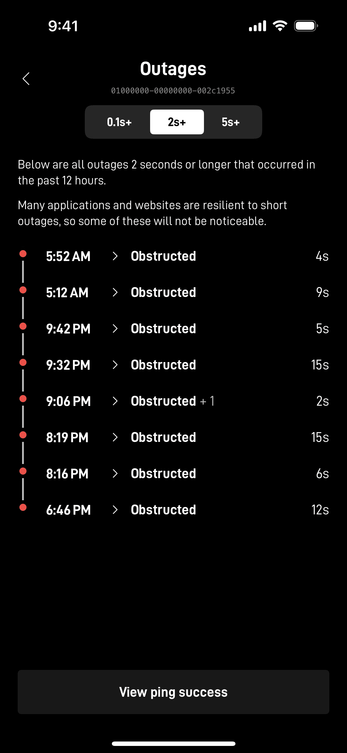 Starlink iOS Utilities interface screenshot 13