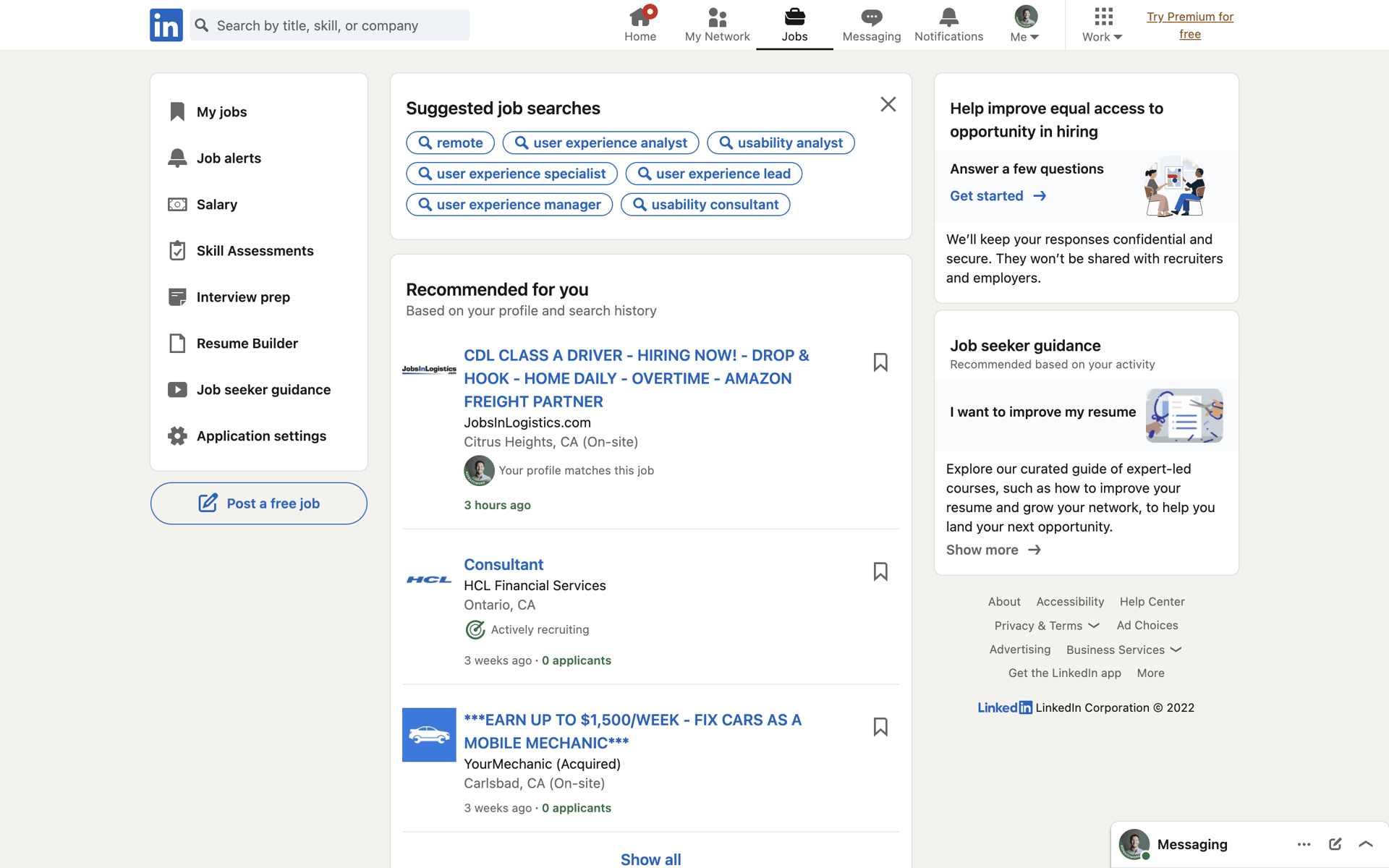 LinkedIn Web Business interface screenshot 1