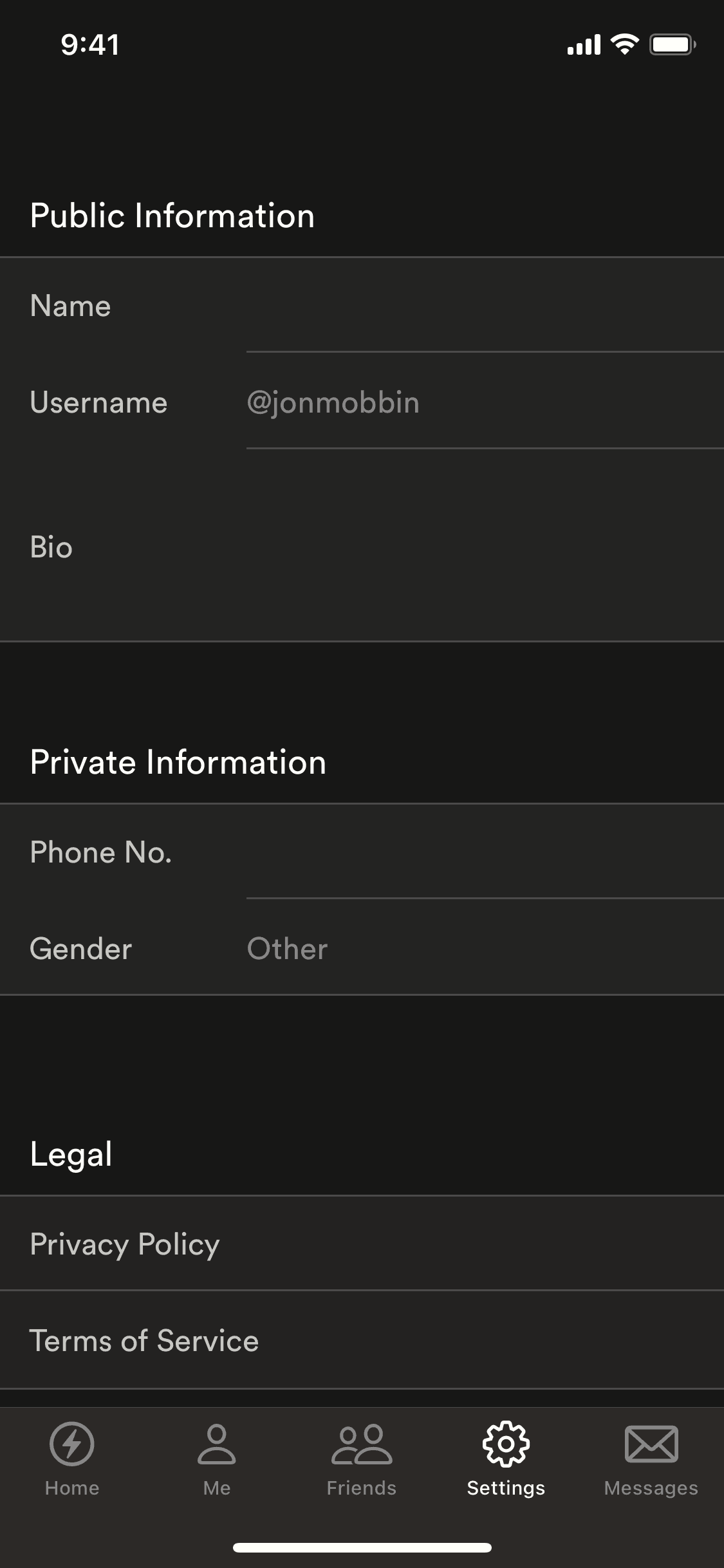 Dimensional iOS Social Networking interface screenshot 18