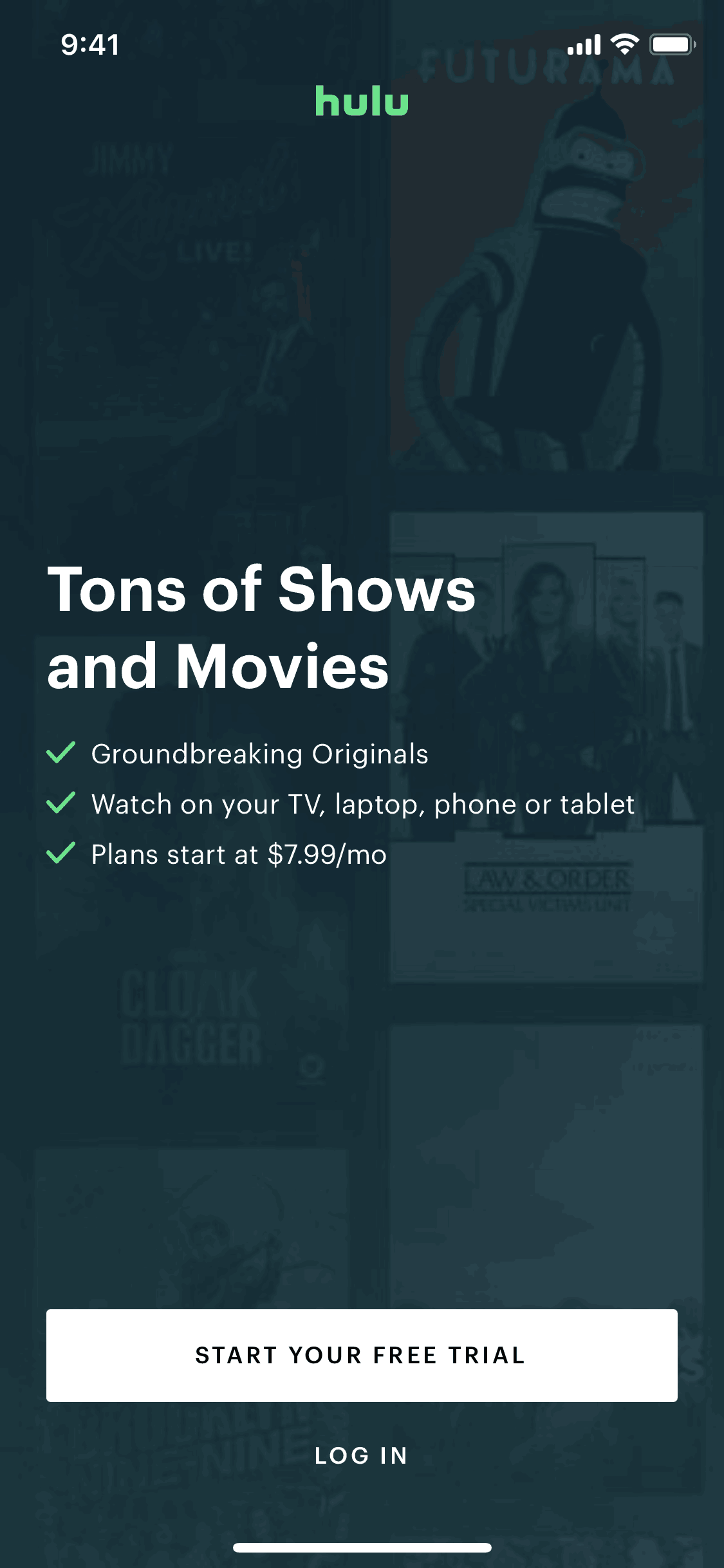 Hulu iOS Entertainment interface screenshot 6