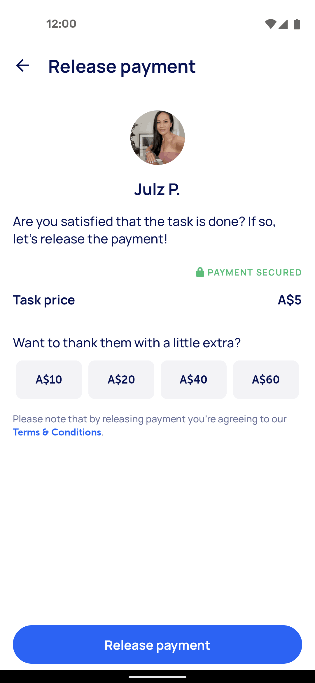 Airtasker Android Business interface screenshot 19